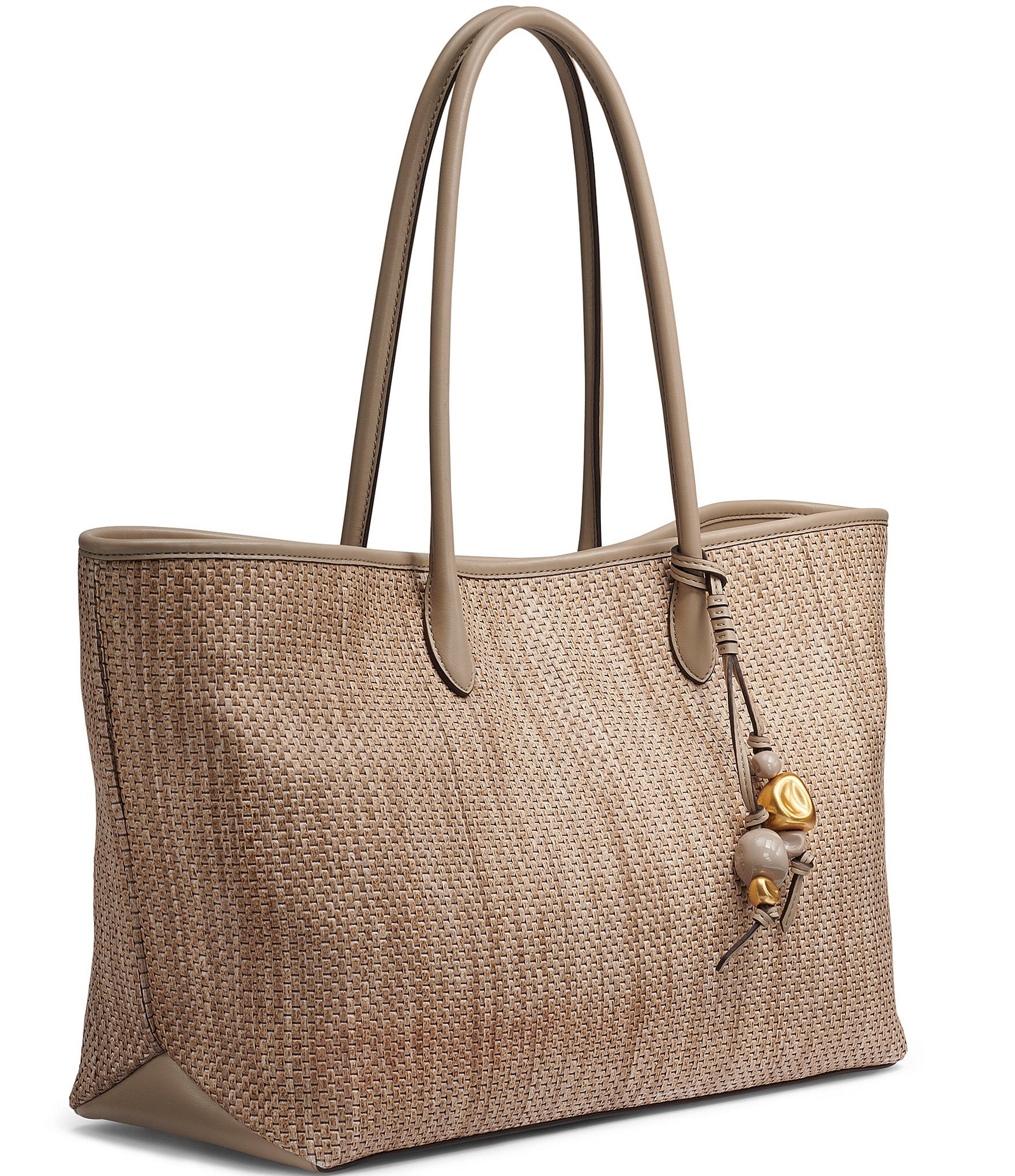 Donna Karan Weekend Straw Medium Tote Bag