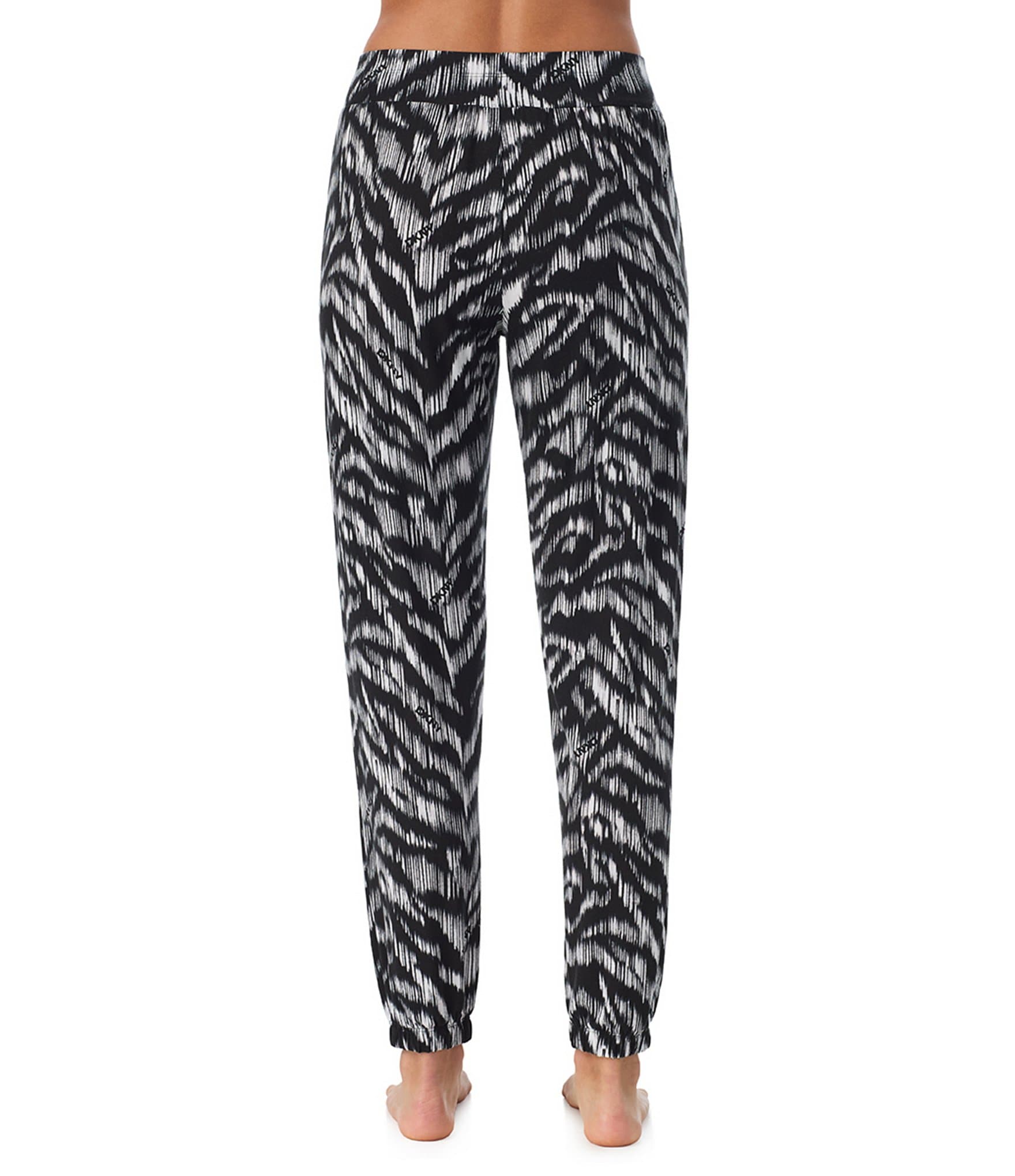 Donna Karan Zebra Print Coordinating Lounge Joggers