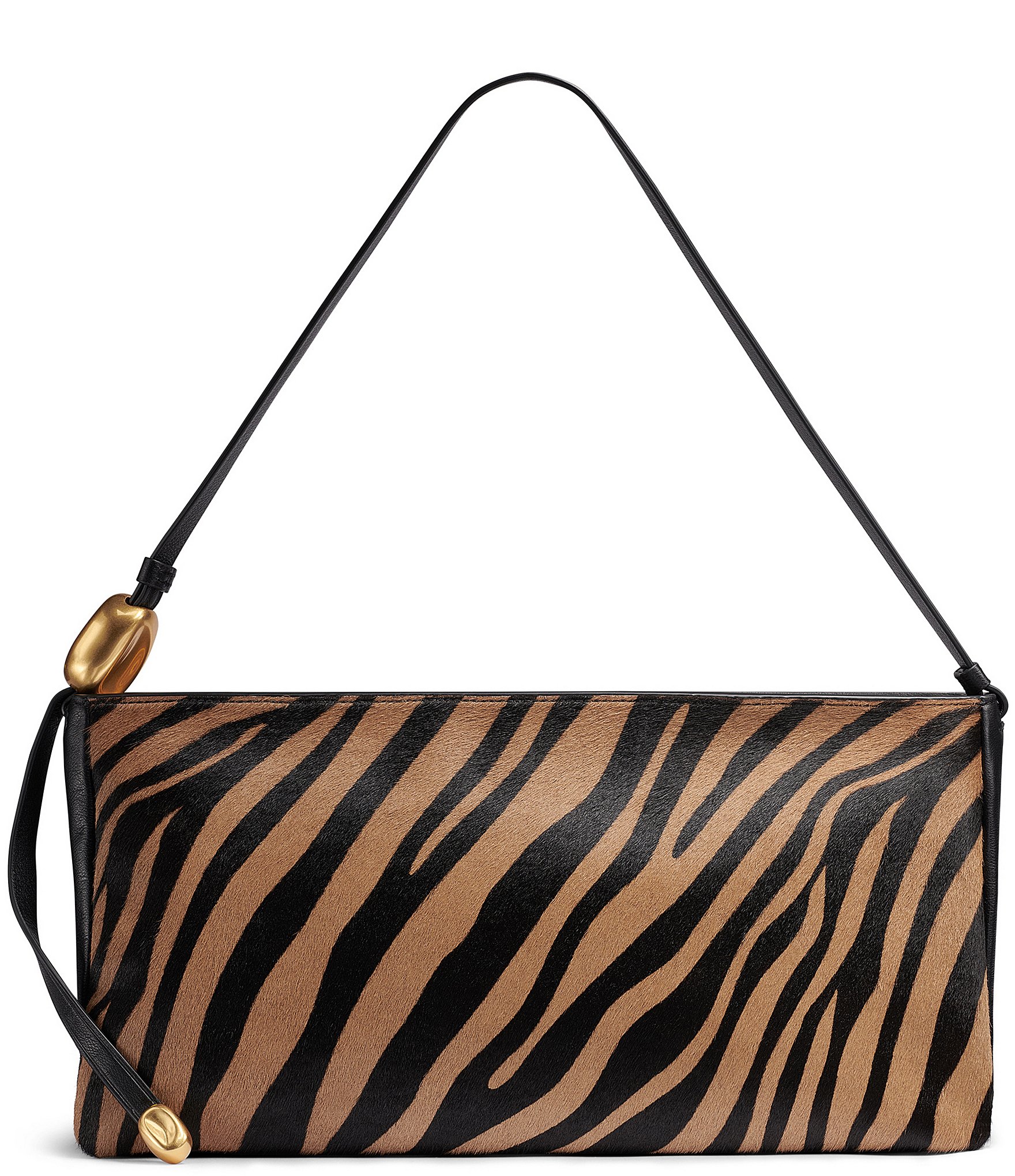 Donna Karan Zebra Velvet Large Shoulder Bag