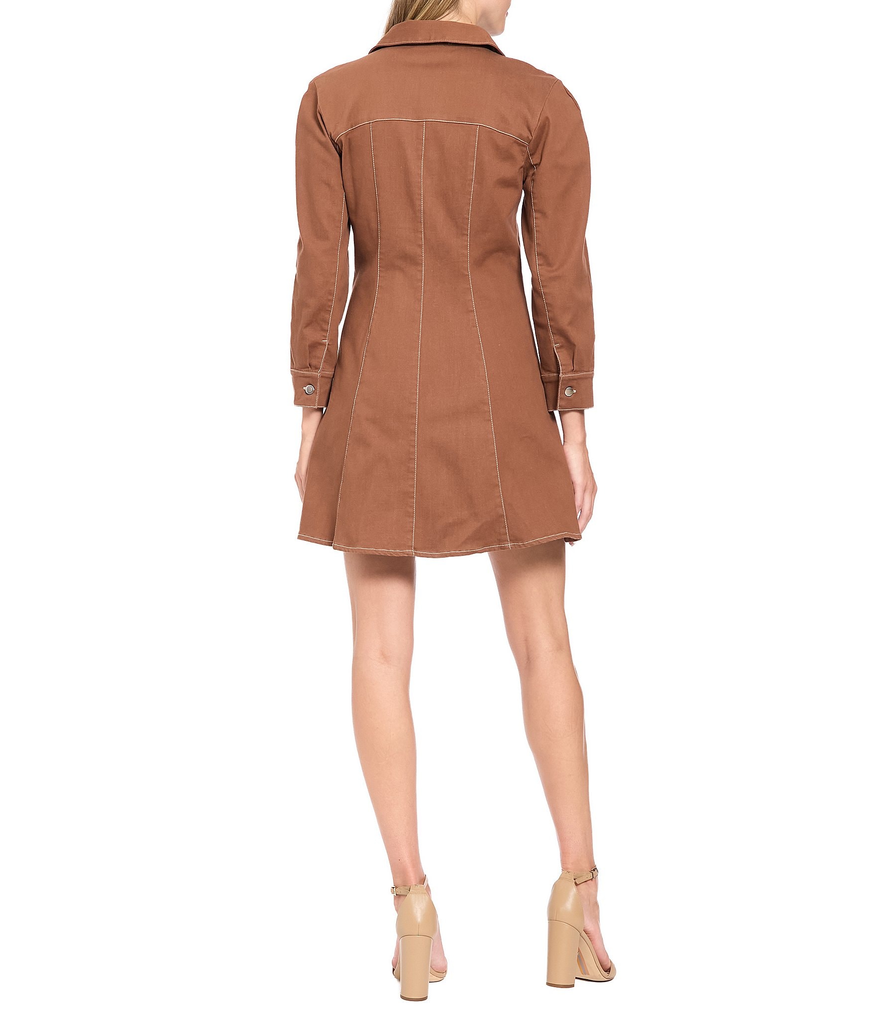 Donna Morgan Denim Shirt Dress