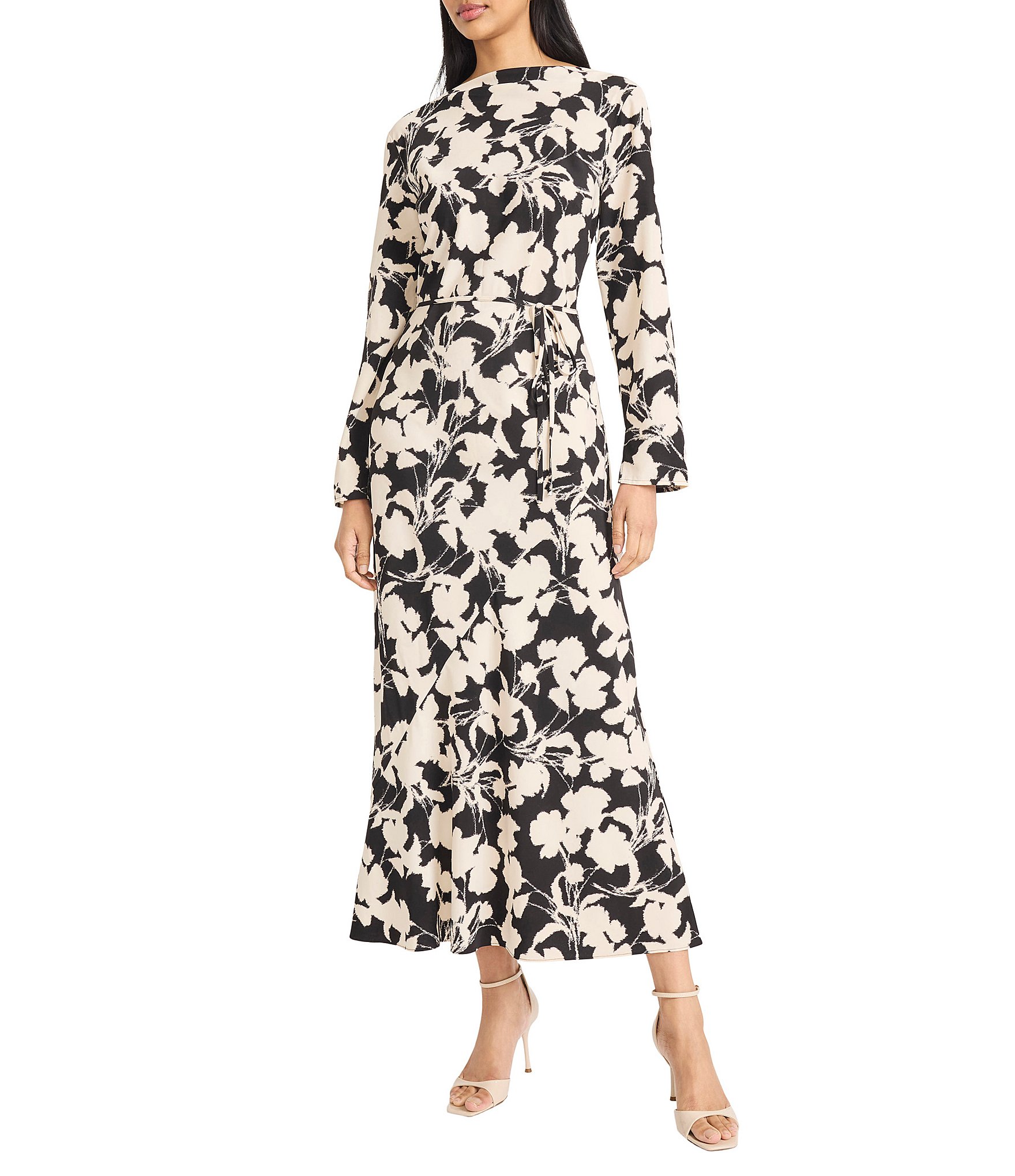 Donna Morgan Long Sleeve Maxi Dress