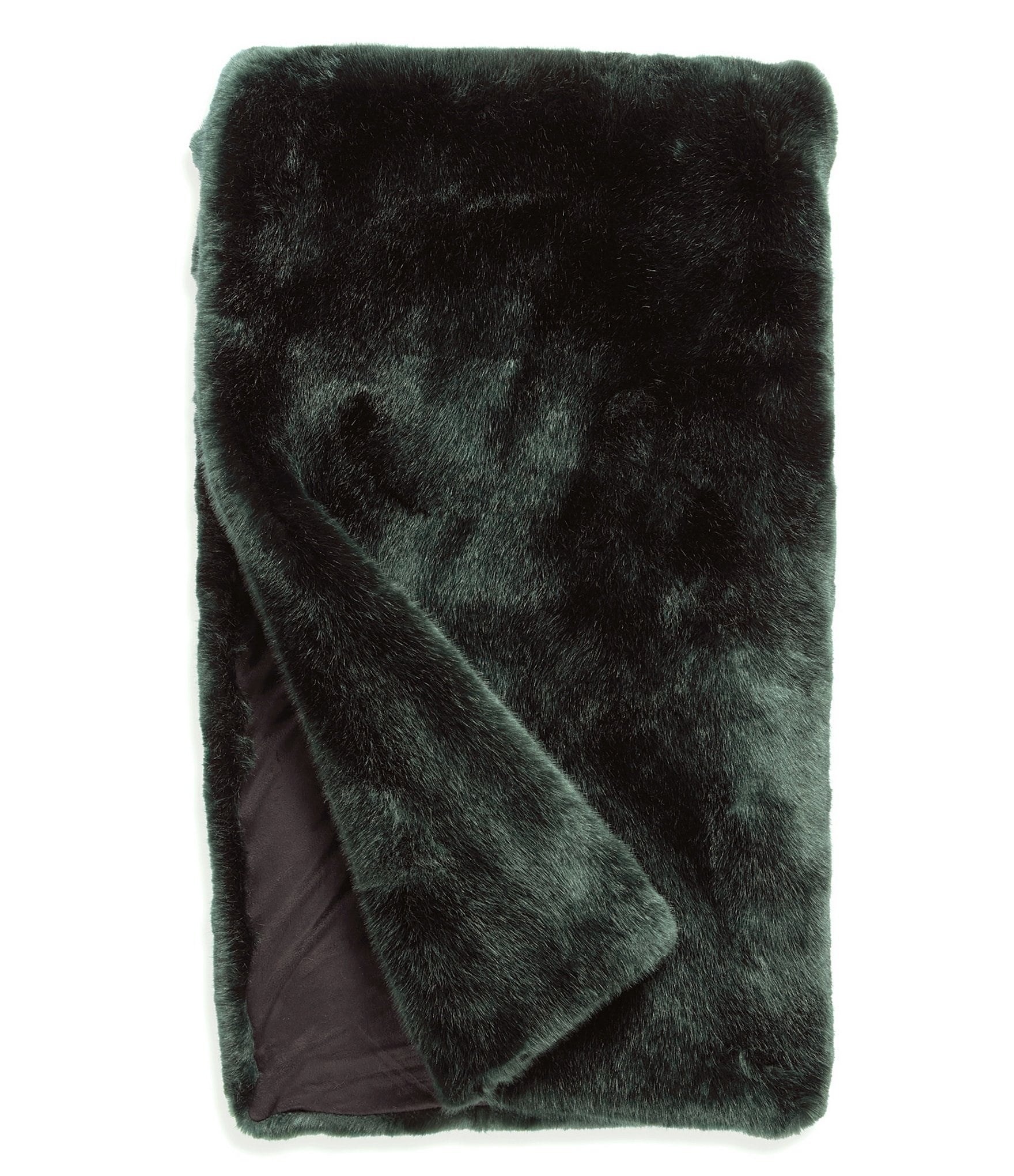 Donna Salyers Fabulous Furs Couture Collection Ruched Mink Faux Fur Throw  Blanket