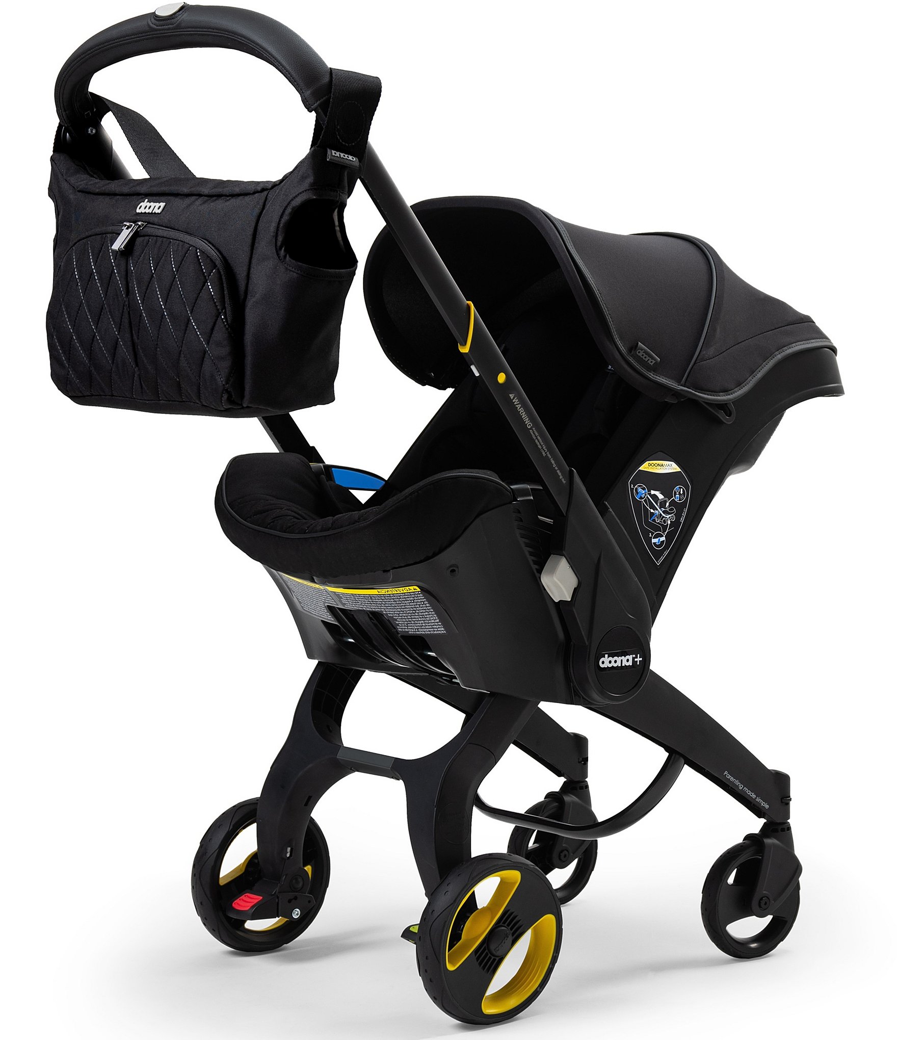 Doona Infant Convertible Car Seat and Stroller - Midnight Edition