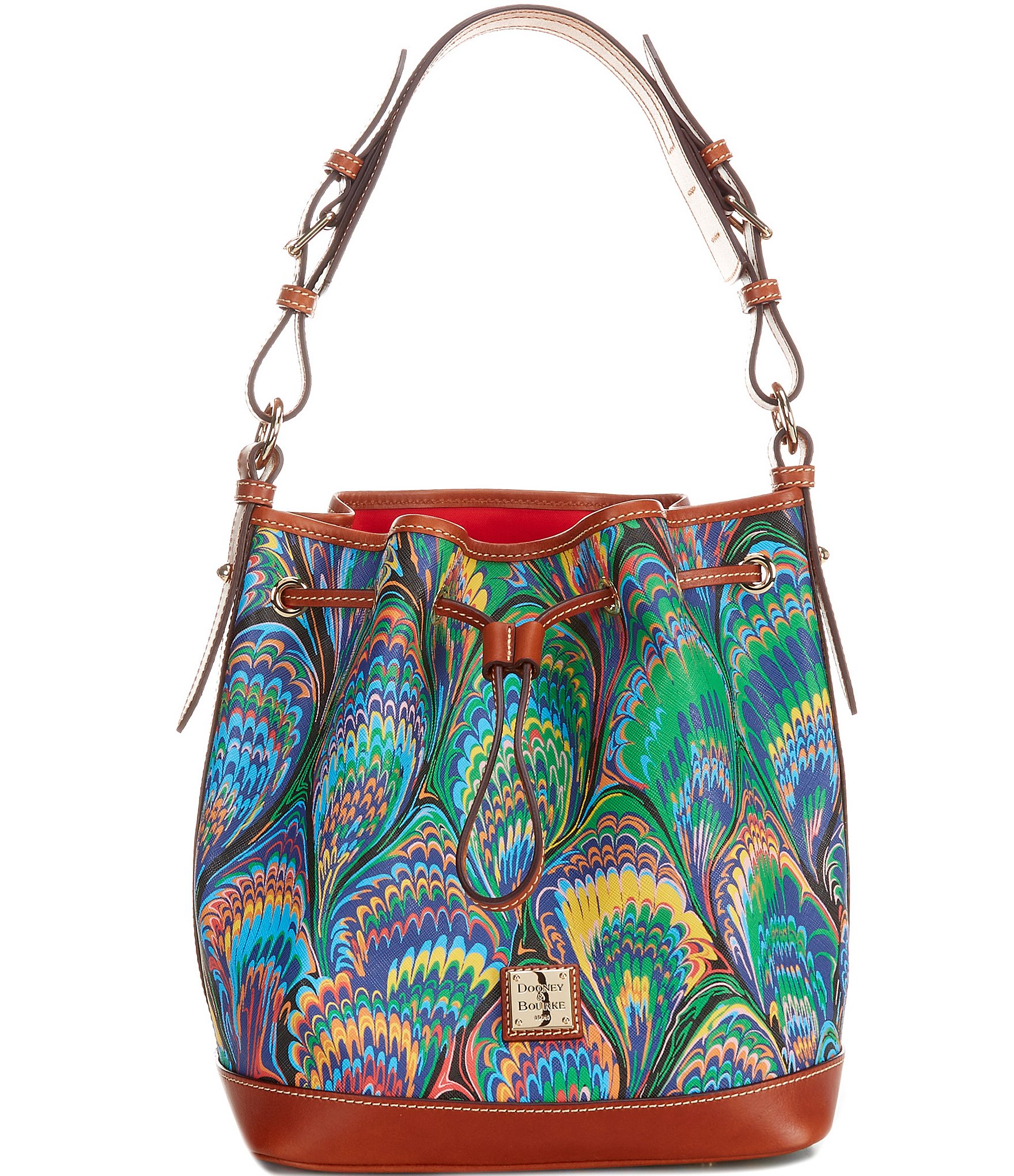 Dooney & Bourke Bright Marbled Drawstring Bucket Bag