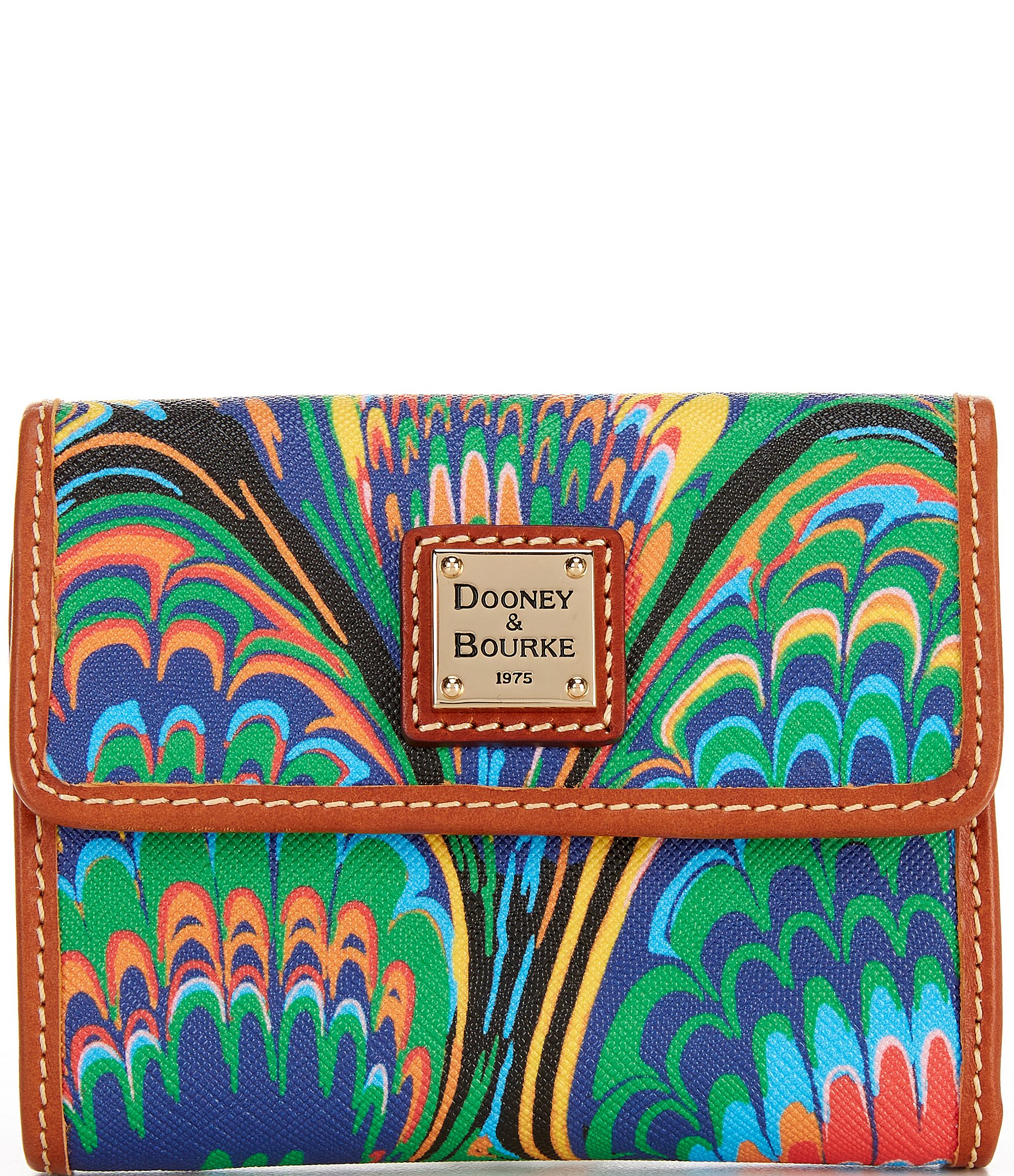 Dooney & Bourke Bright Marbled Small Flap Wallet