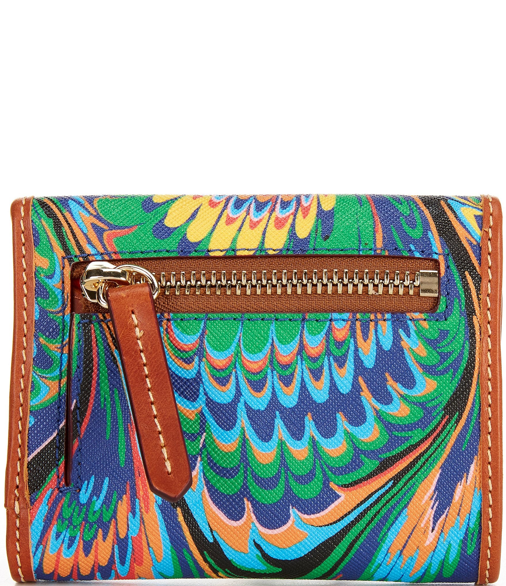 Dooney & Bourke Bright Marbled Small Flap Wallet