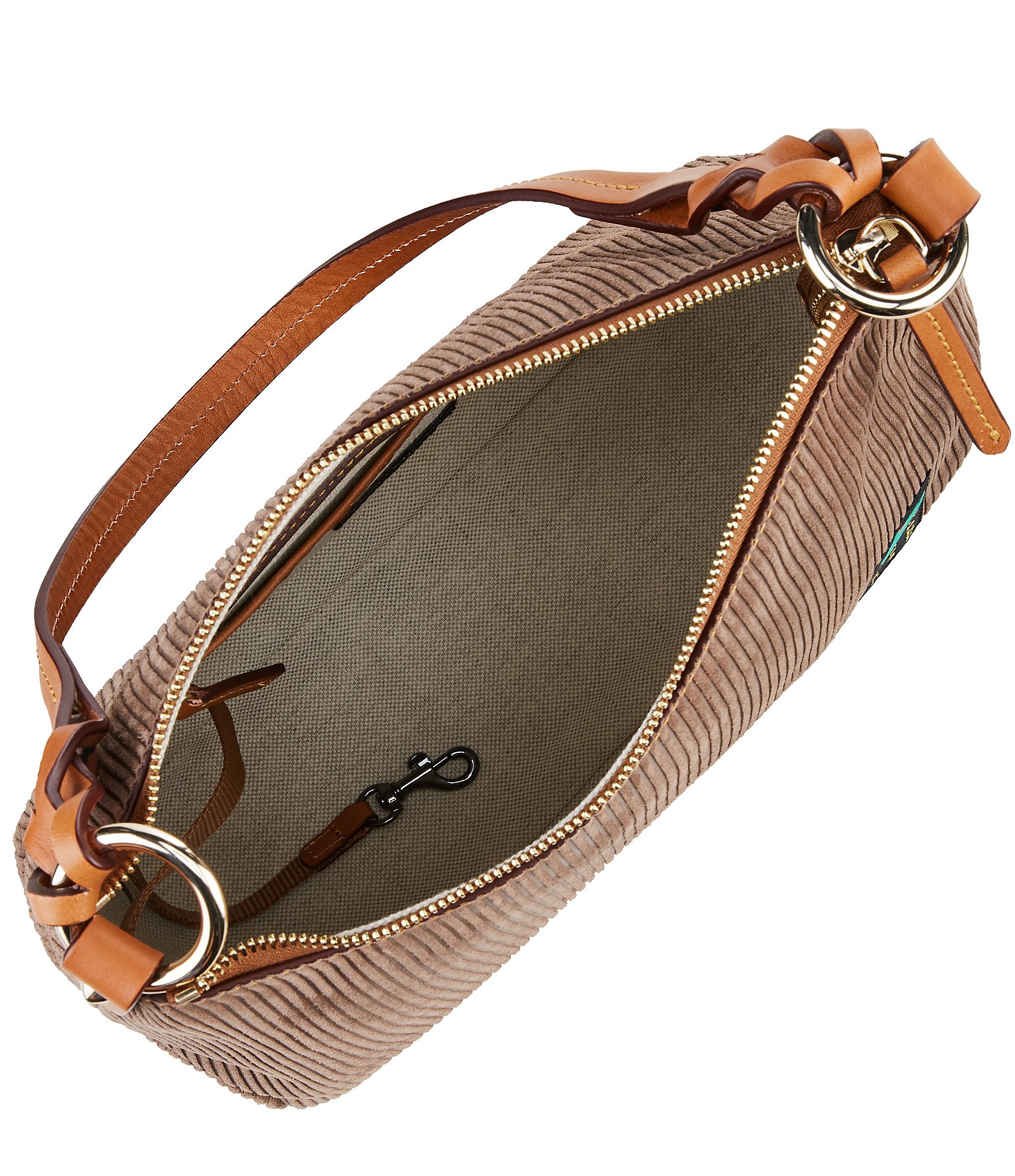 Dooney & Bourke Chloe 30 Suede Stripe Shoulder Bag
