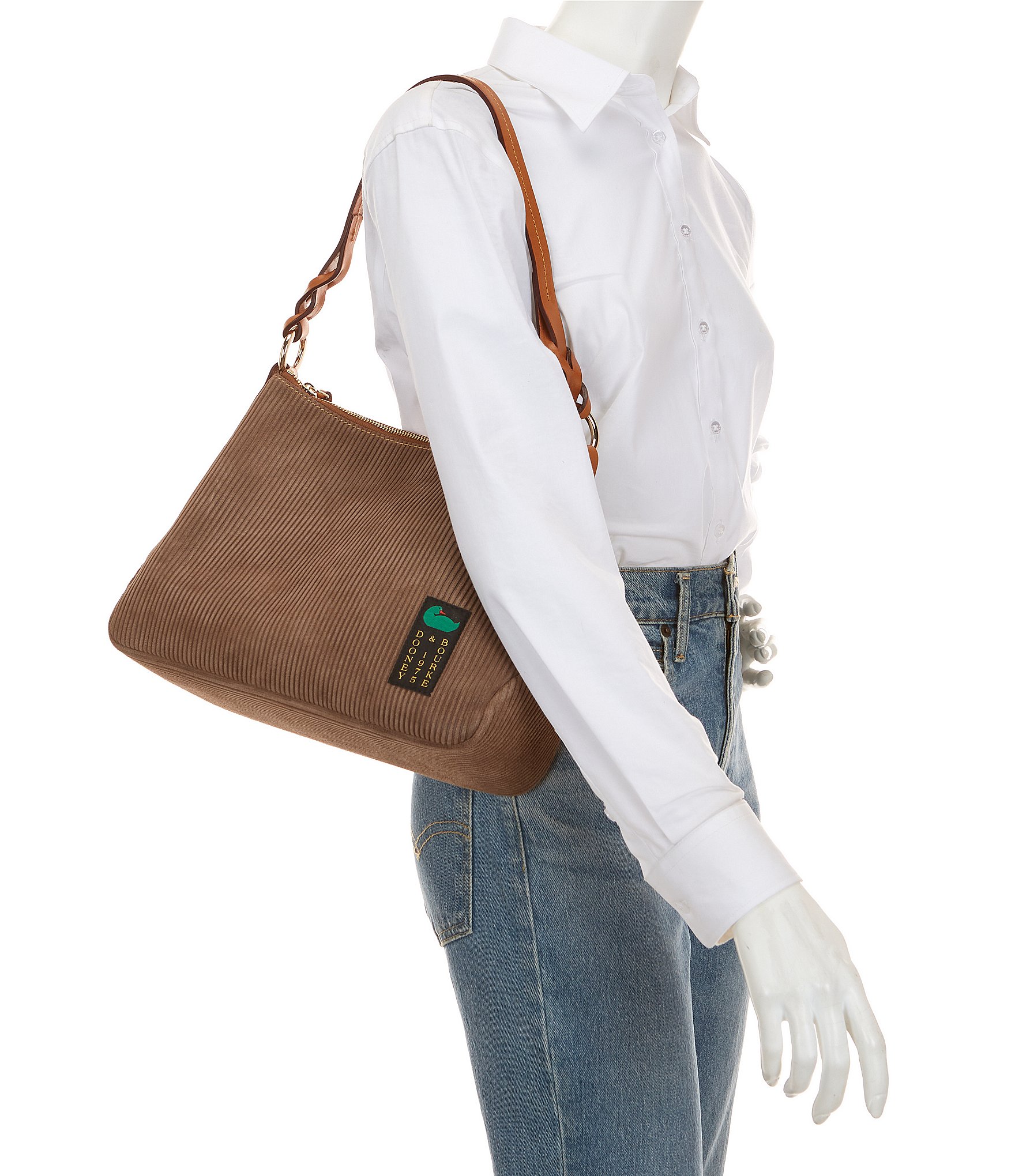 Dooney & Bourke Chloe 30 Suede Stripe Shoulder Bag