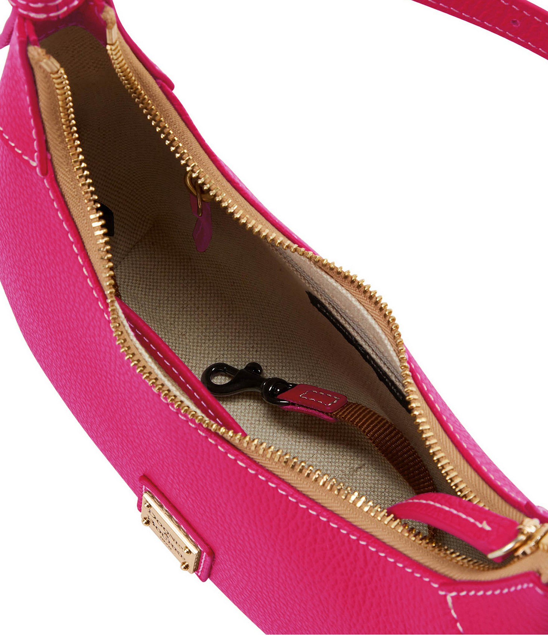 Dooney & Bourke Lucca Pebbled Leather Baguette Shoulder Bag
