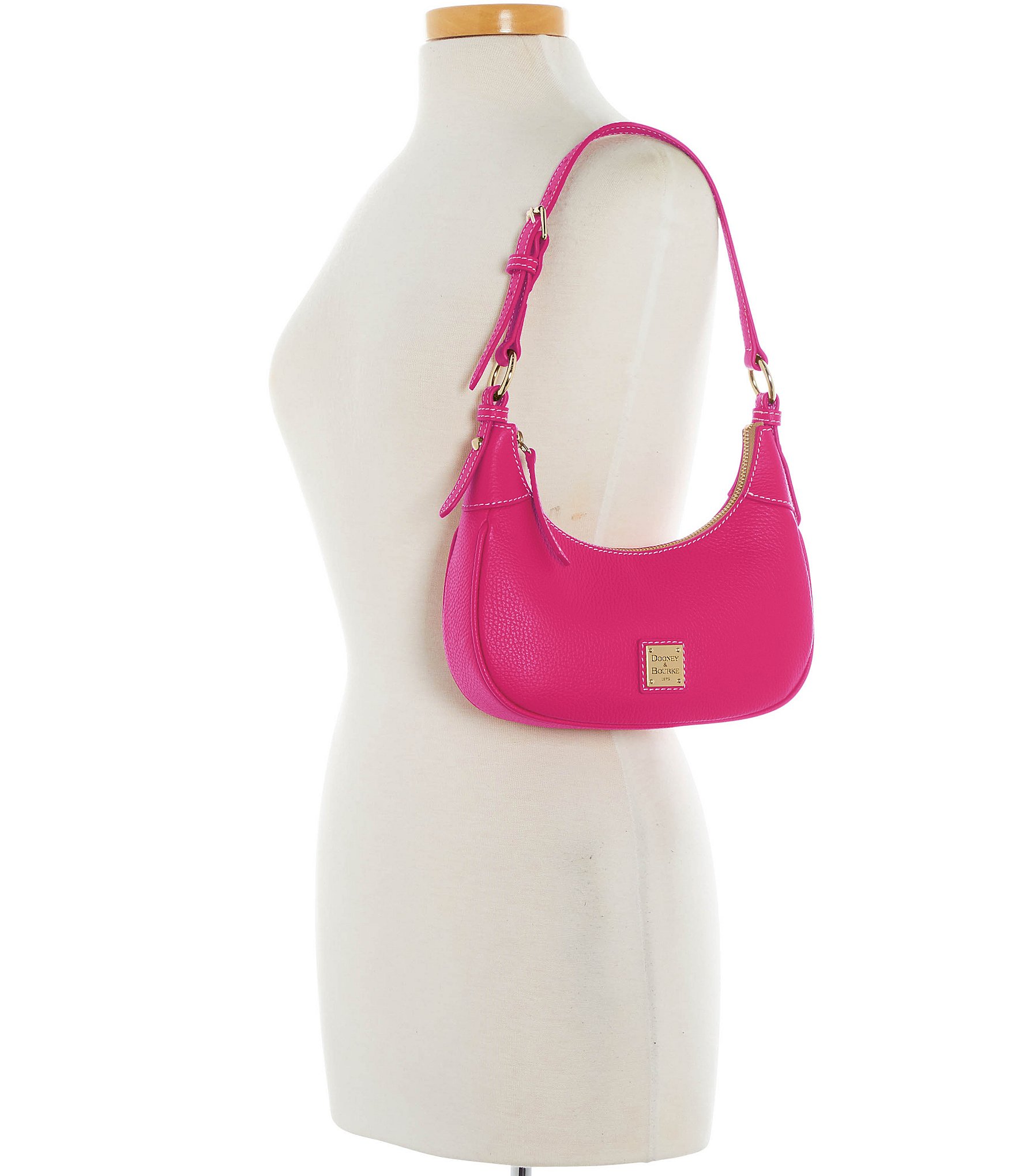 Dooney & Bourke Lucca Pebbled Leather Baguette Shoulder Bag