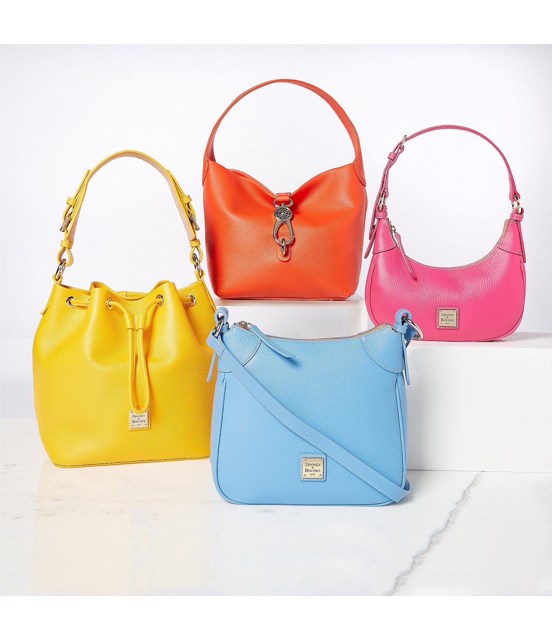 Dooney & Bourke Lucca Pebbled Leather Baguette Shoulder Bag