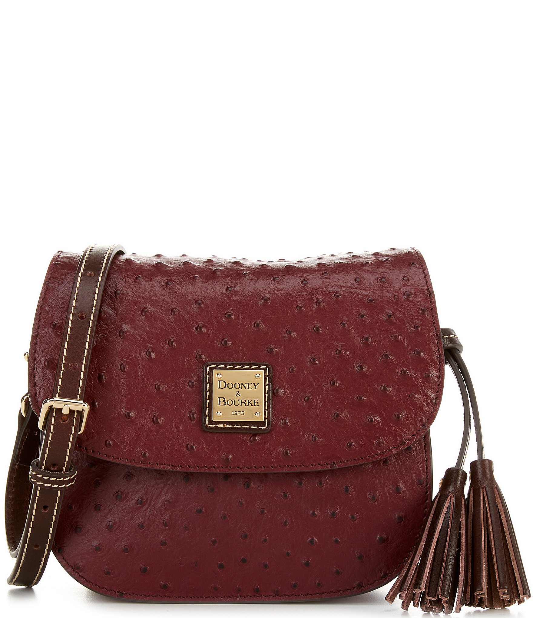 Dooney Bourke Ostrich Embossed Flap Crossbody Bag Dillard s