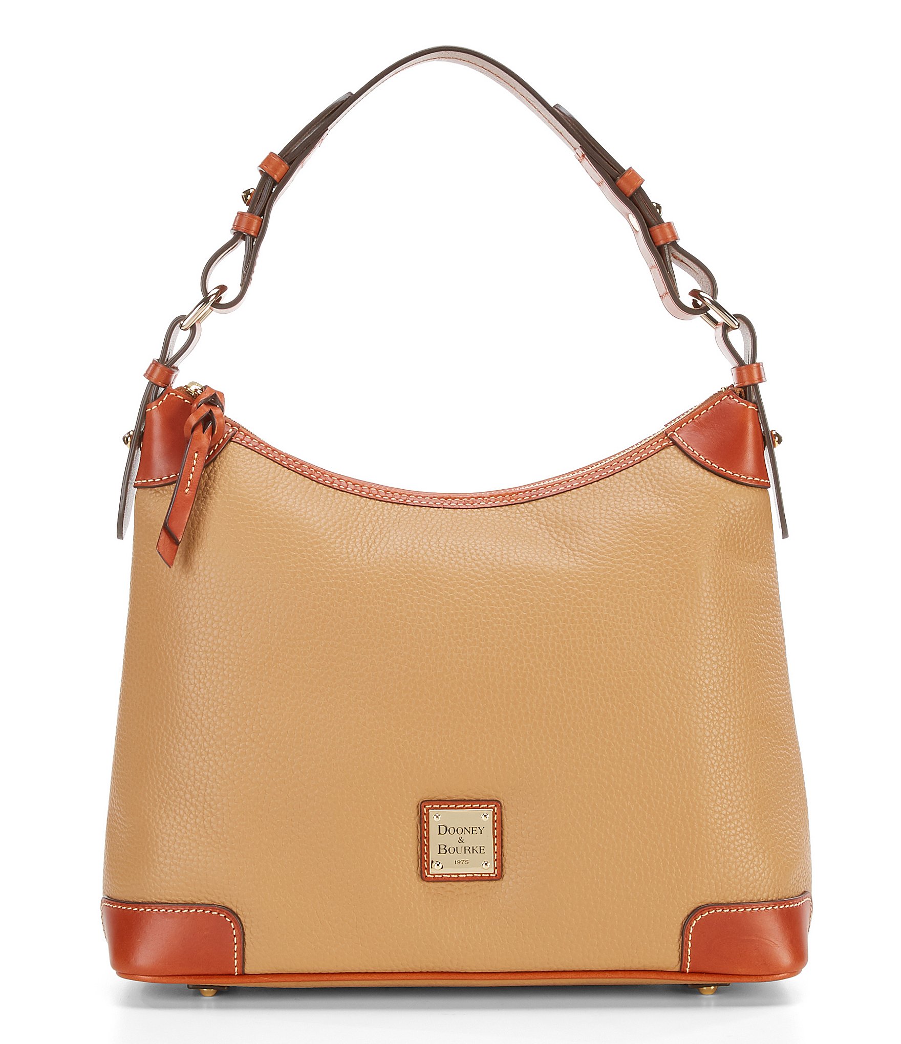 Dooney & Bourke Pebble Leather Hobo Bag | Dillards