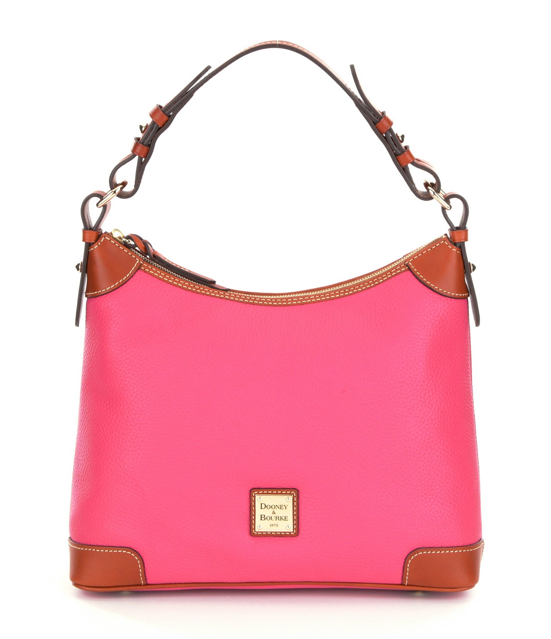 Dooney & Bourke Pebble Leather Hobo Bag | Dillards