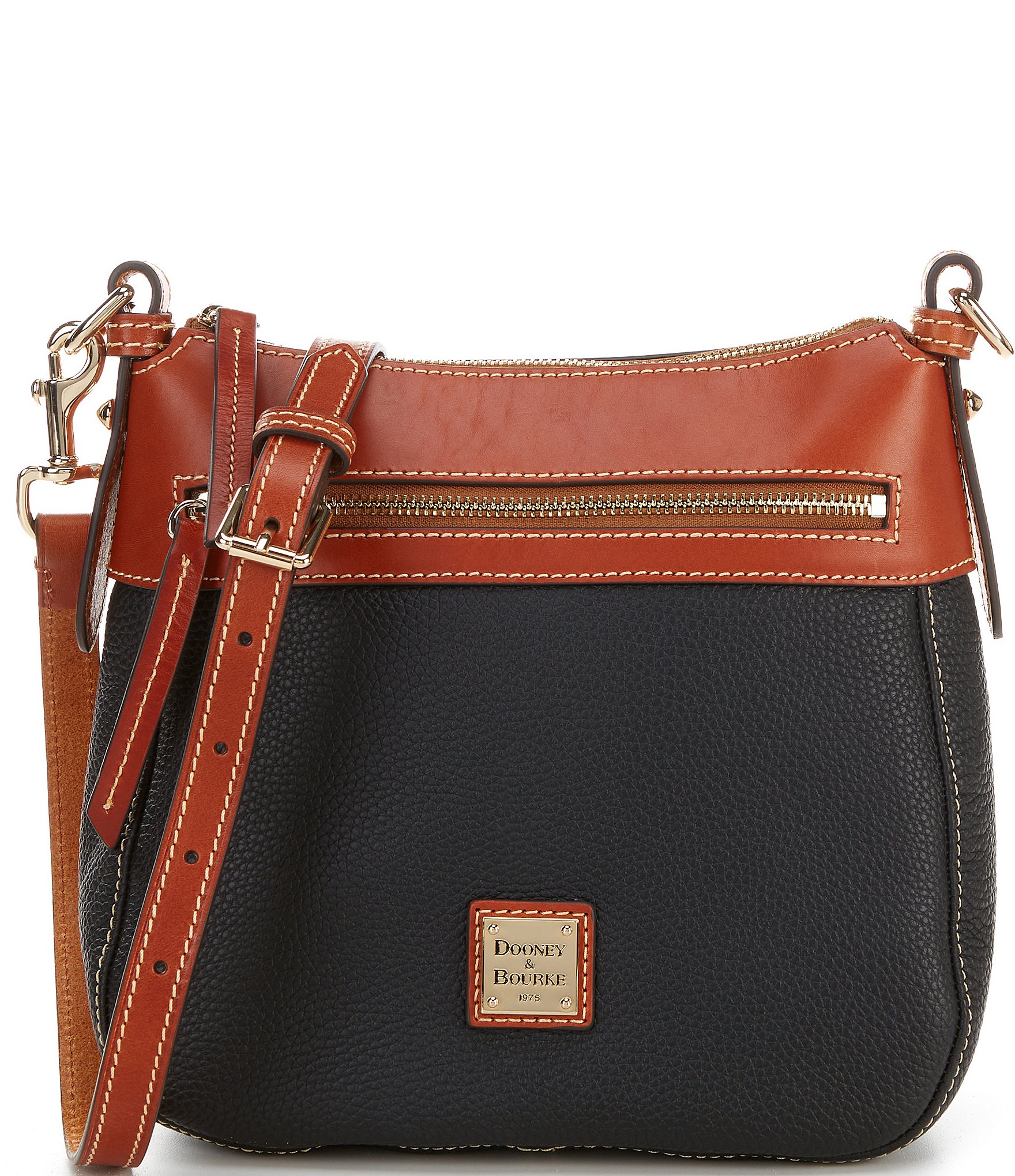 Dooney & Bourke Handbag, Pebble Grain Saddle Bag Crossbody