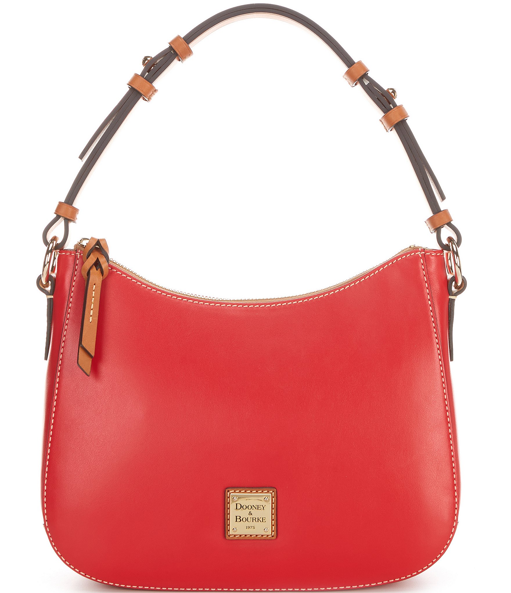 Dooney & Bourke Pebble Grain Leather Hobo Handbag Red