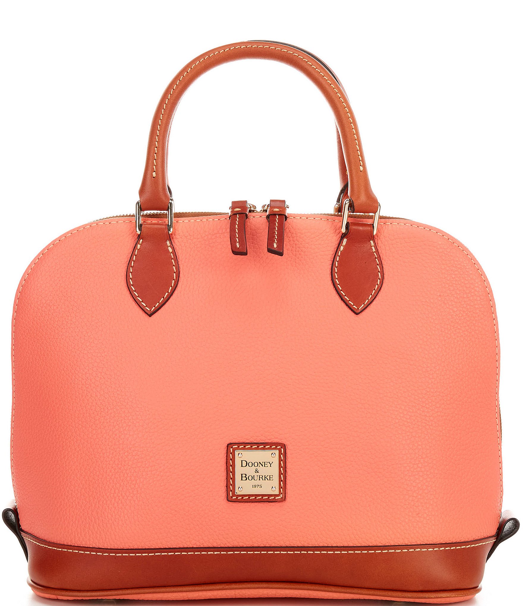 Dooney & Bourke Pebble Collection Zip Dome Satchel Bag