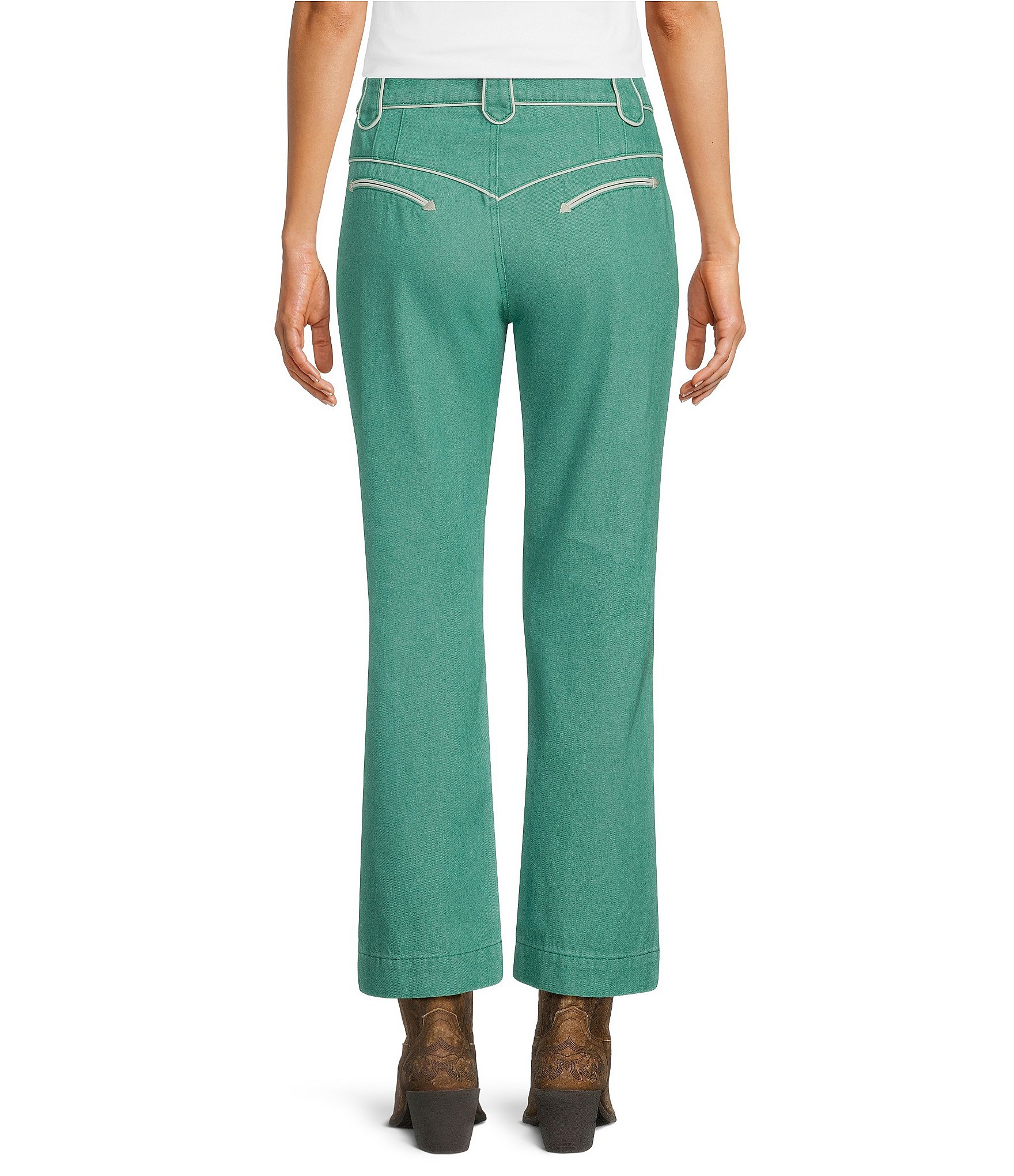 Double D Ranch Barbed Wire Woven Embroidered Straight Leg Coordinating Pants