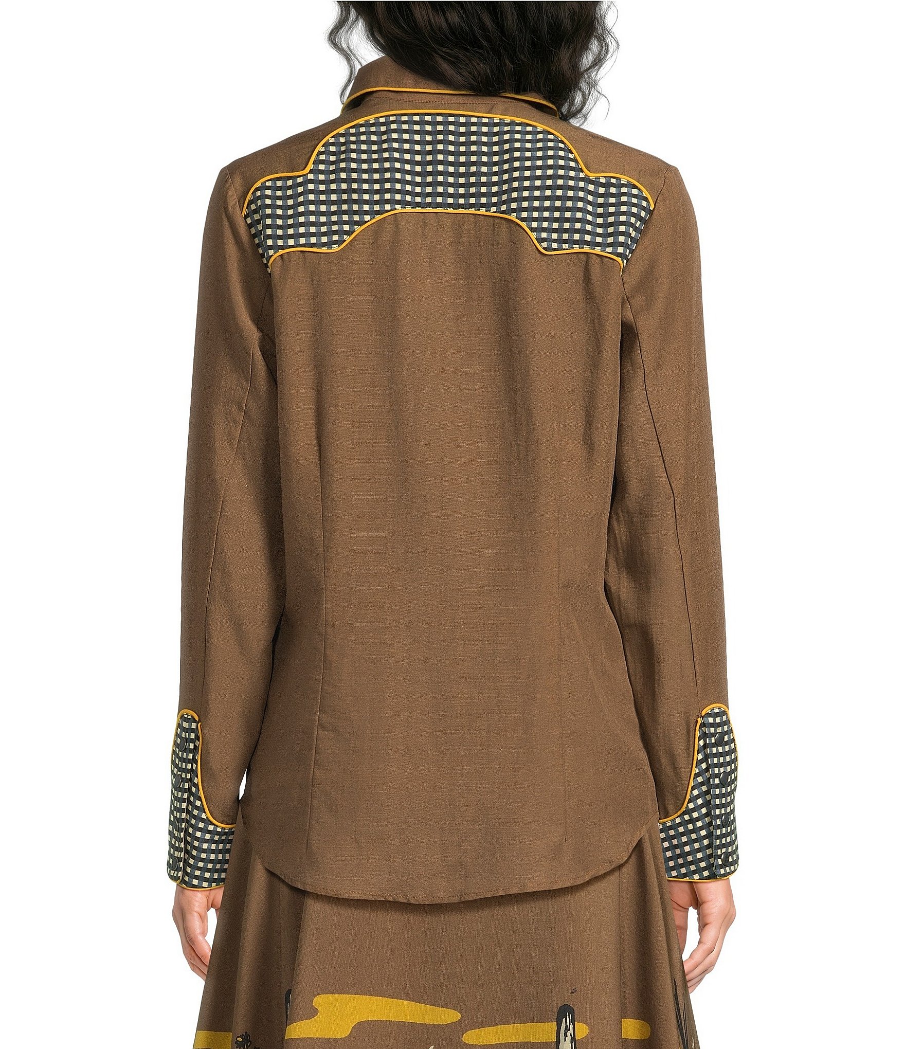 Double D Ranch Oil Camp Woven Long Sleeve Coordinating Shirt
