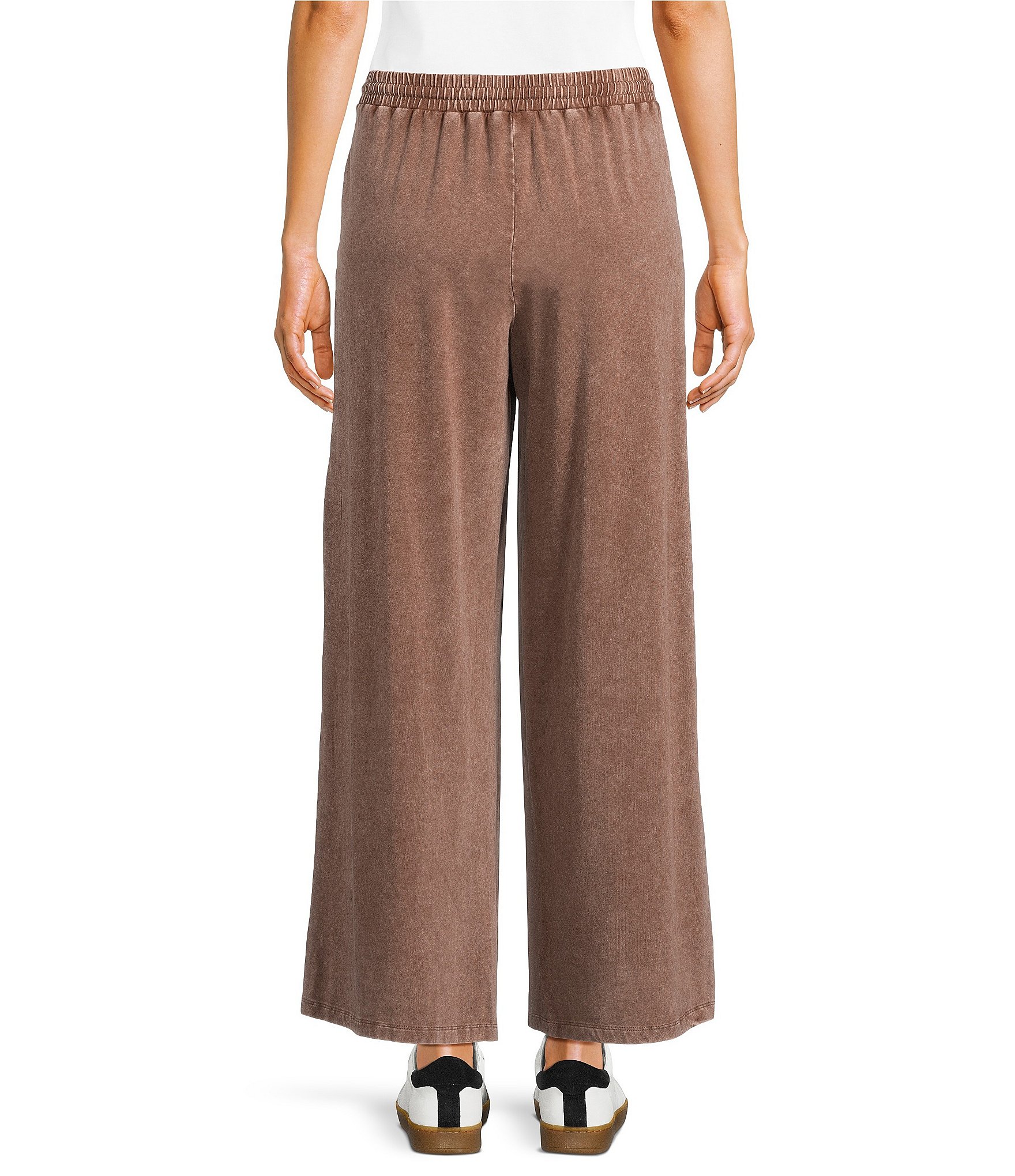 Double Zero Seamed Drawstring Coordinating Wide Leg Pants