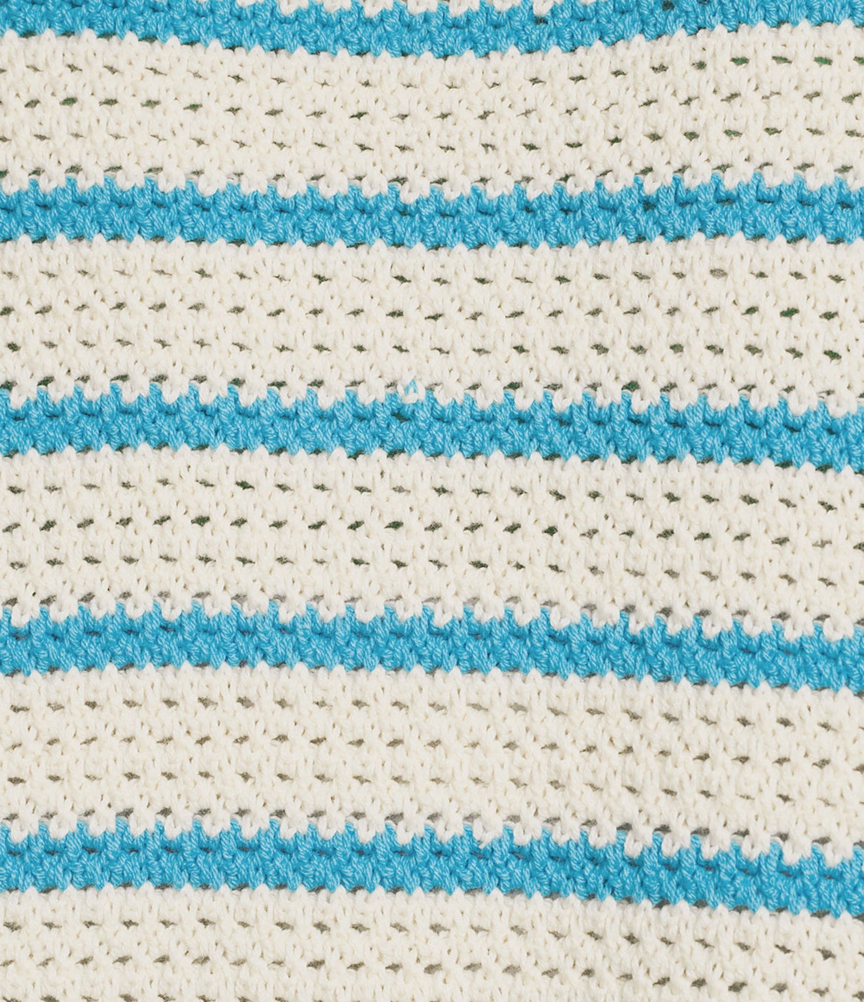 Double Zero Striped Short Sleeve Scalloped Button Front Sweater