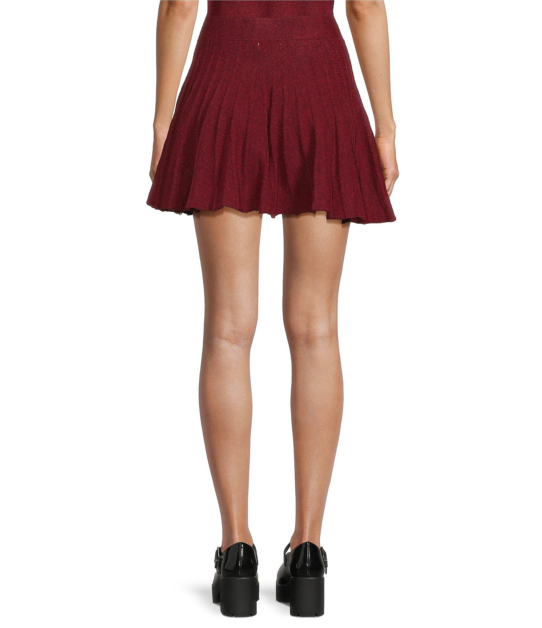 Double Zero Sweater Pleated Skirt