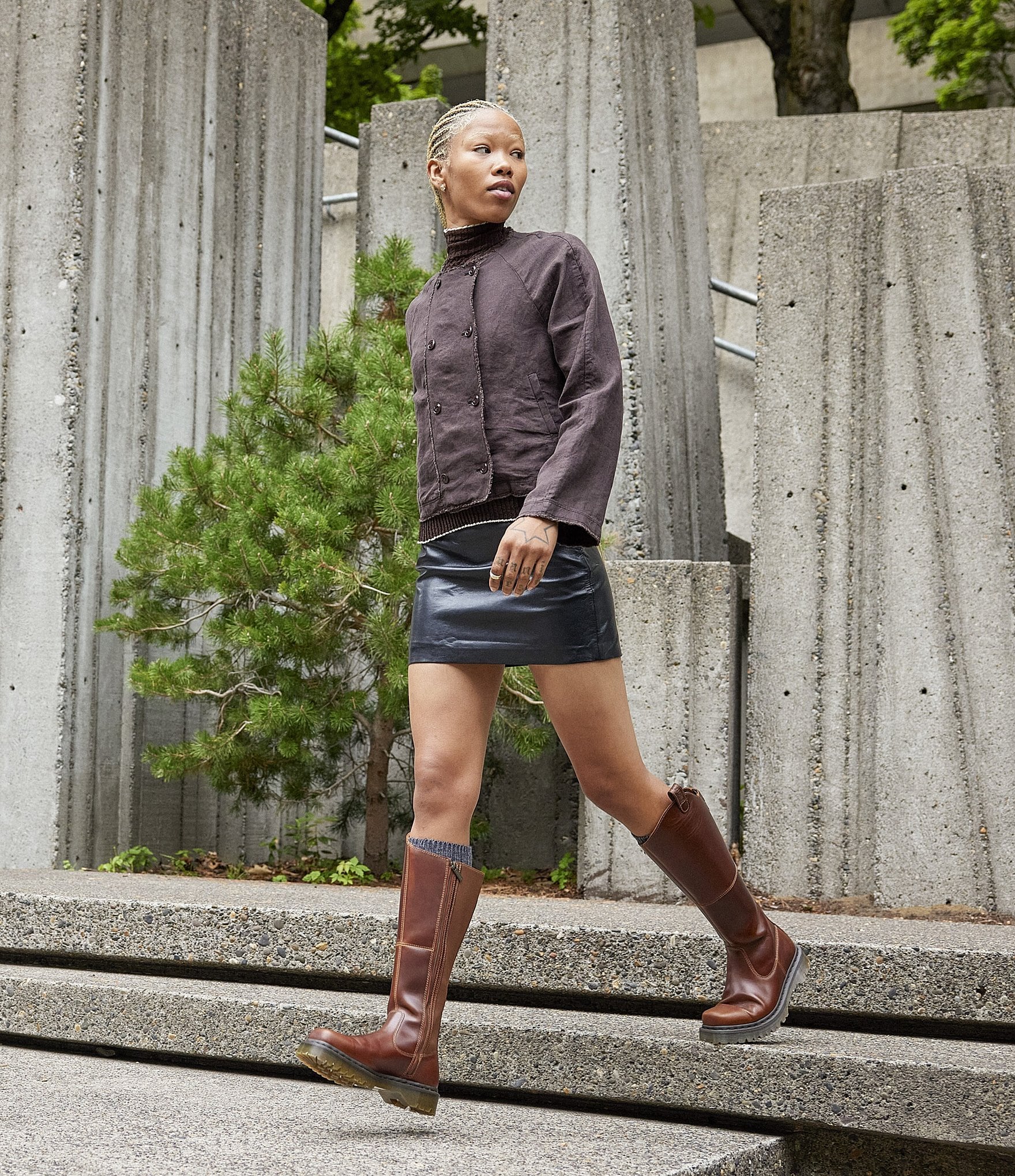 Dr. Martens Women's Amaayah Hi Orleans Leather Riding Boots