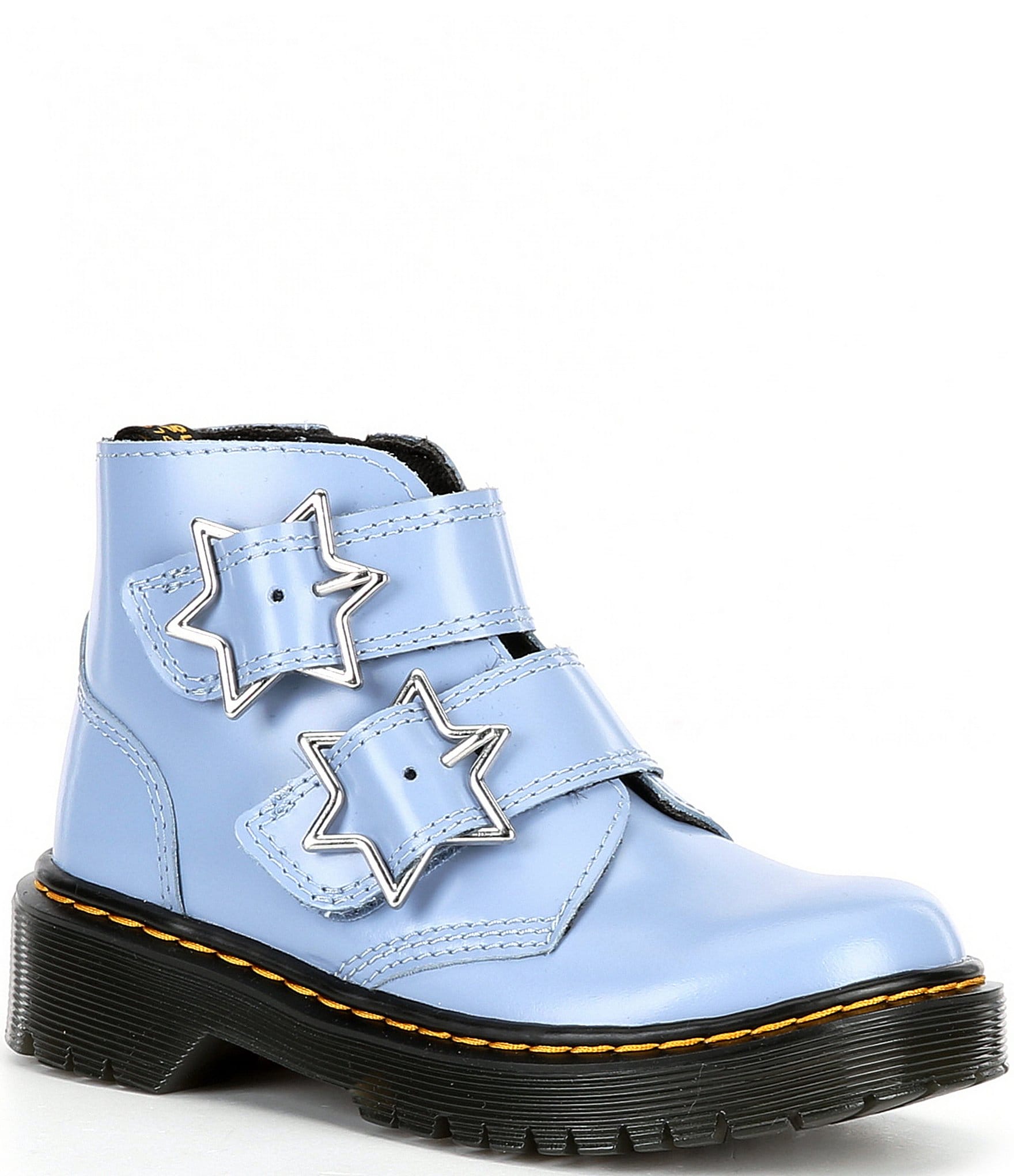 Dr. Martens Girls' Devon Bex Double Star Buckle Platform Boots (Youth ...