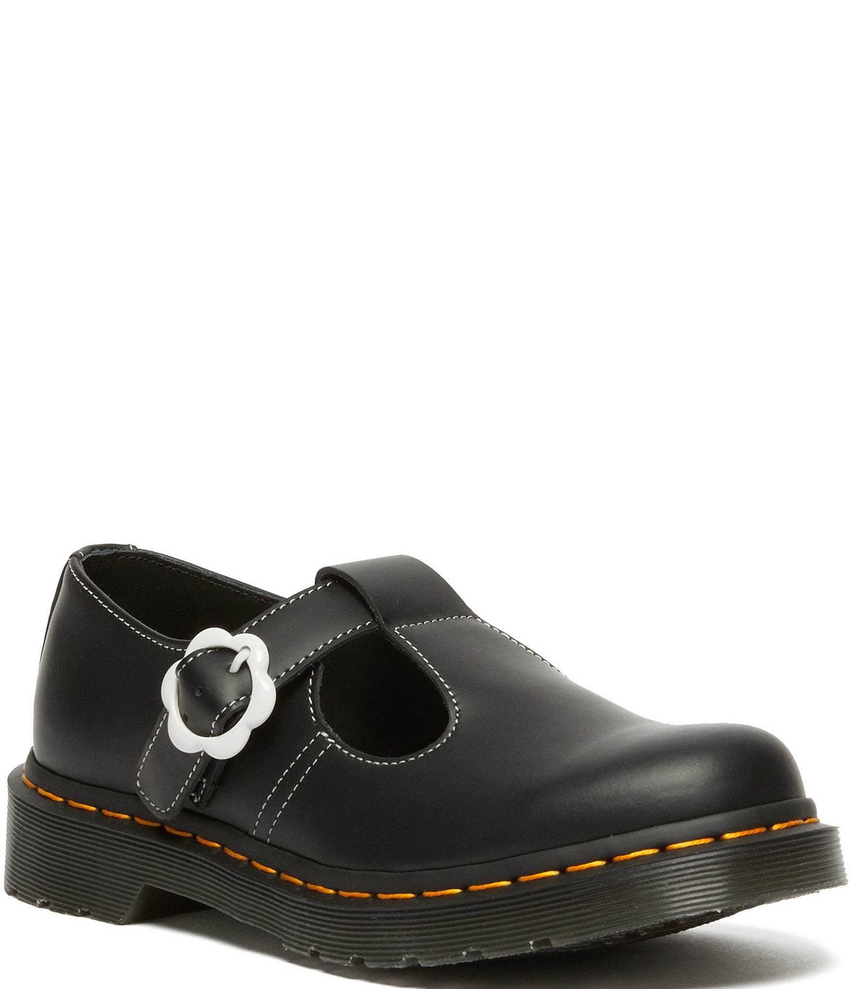 Dr. Martens Polley Flower Leather Mary Janes | Dillard's