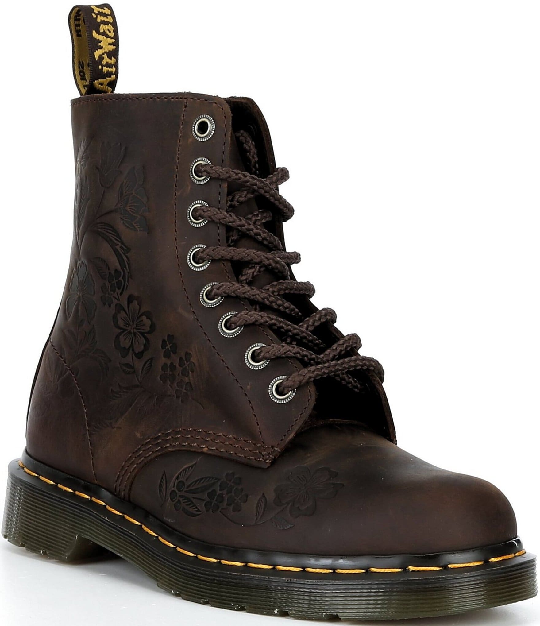 Dr. Martens Women's 1460 Pascal Floral Emboss 8-Eye Combat Boots