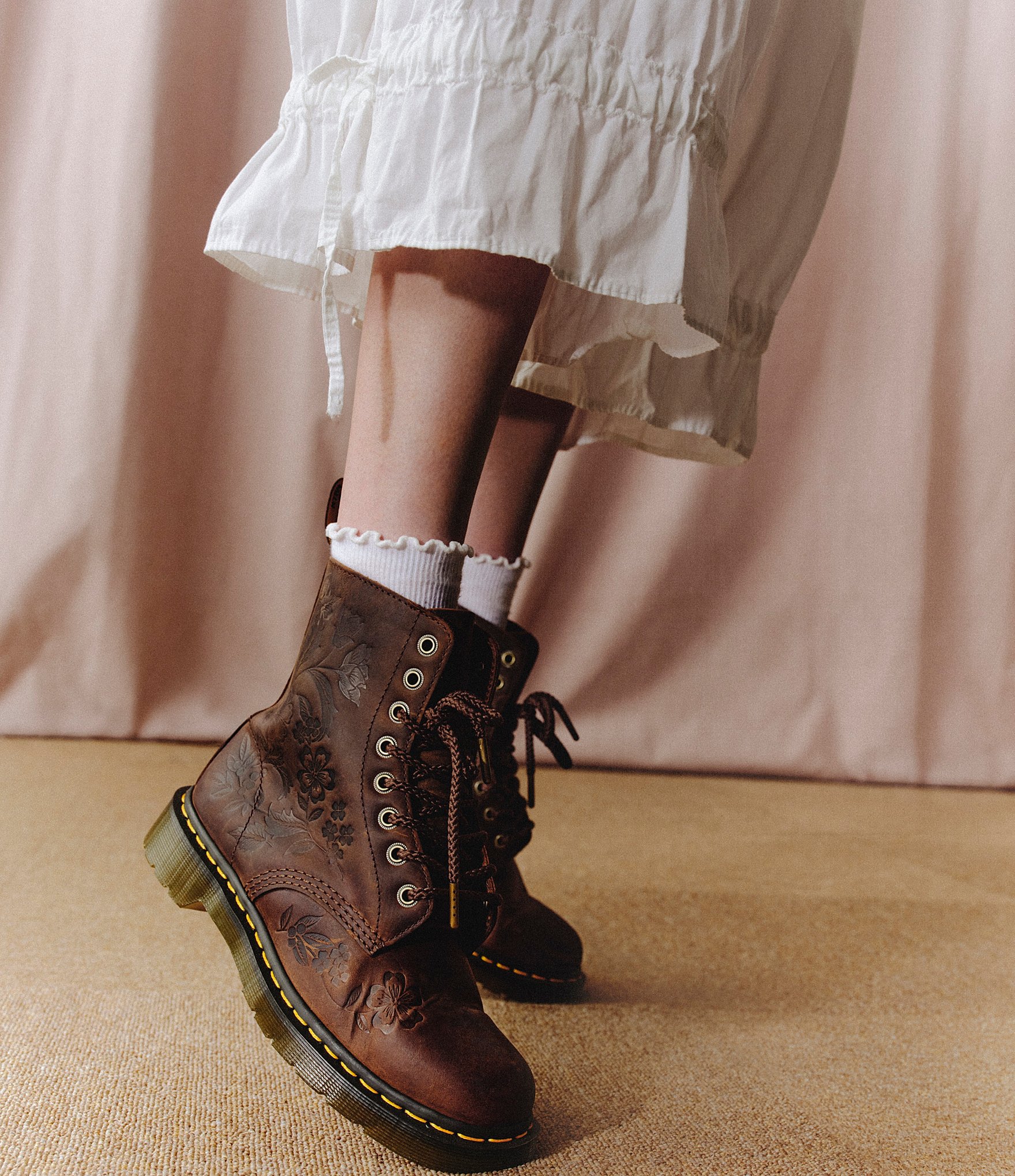 Dr. Martens Women's 1460 Pascal Floral Emboss 8-Eye Combat Boots
