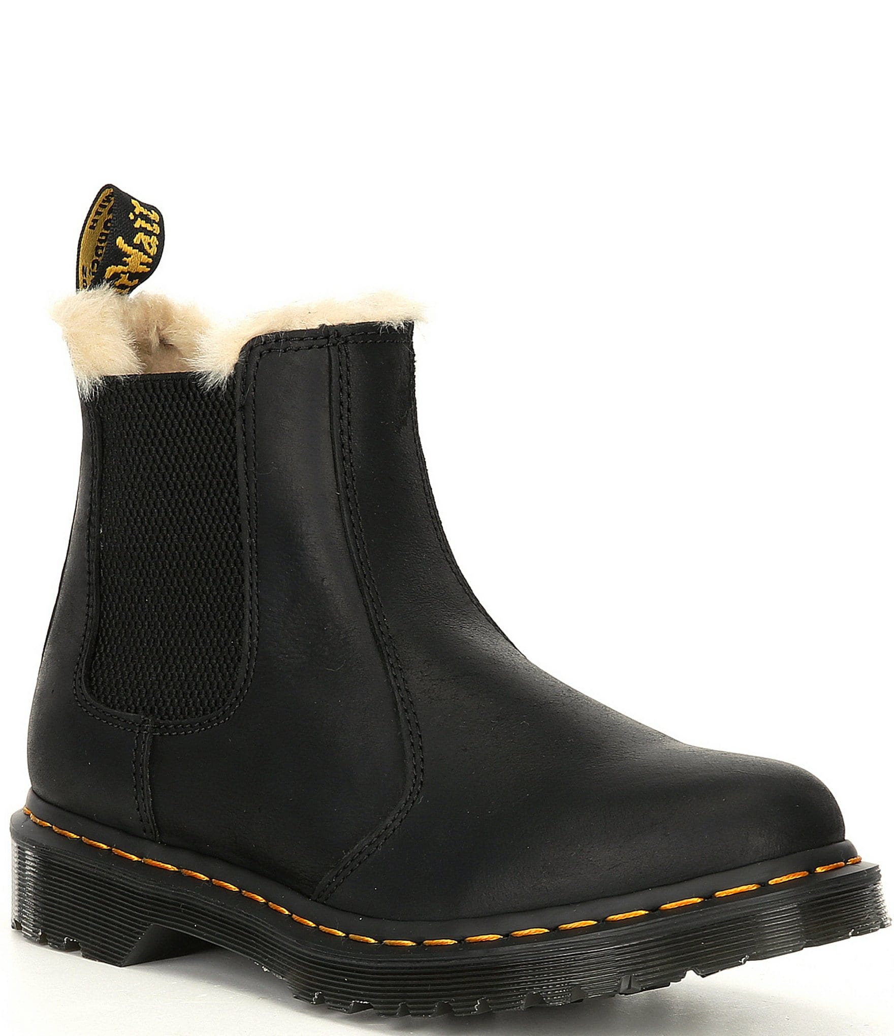 Leather fur outlet lined boots womens