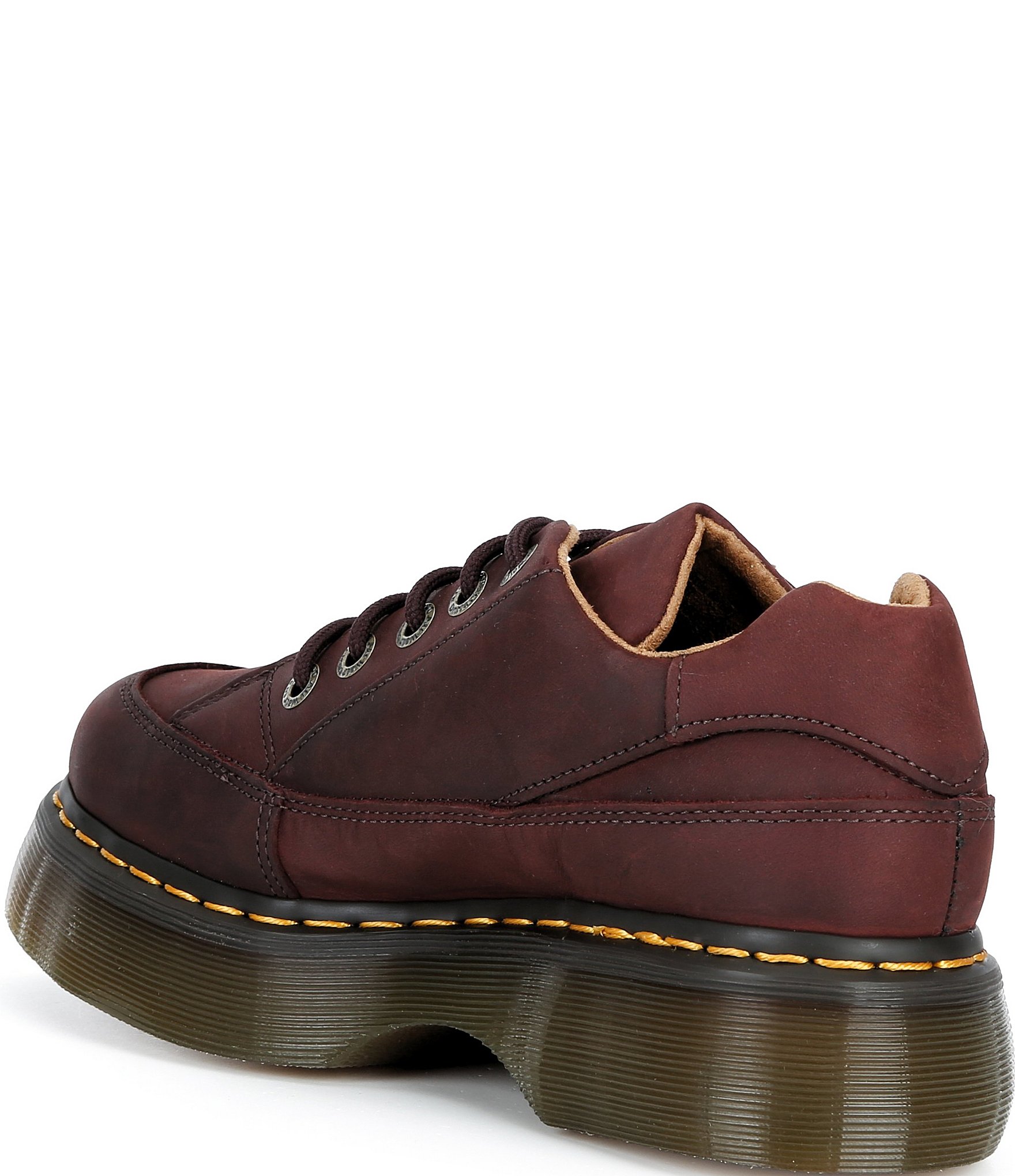 Dr. Martens Women's Buzz 5-Eye Crazy Horse Leather Platform Oxfords