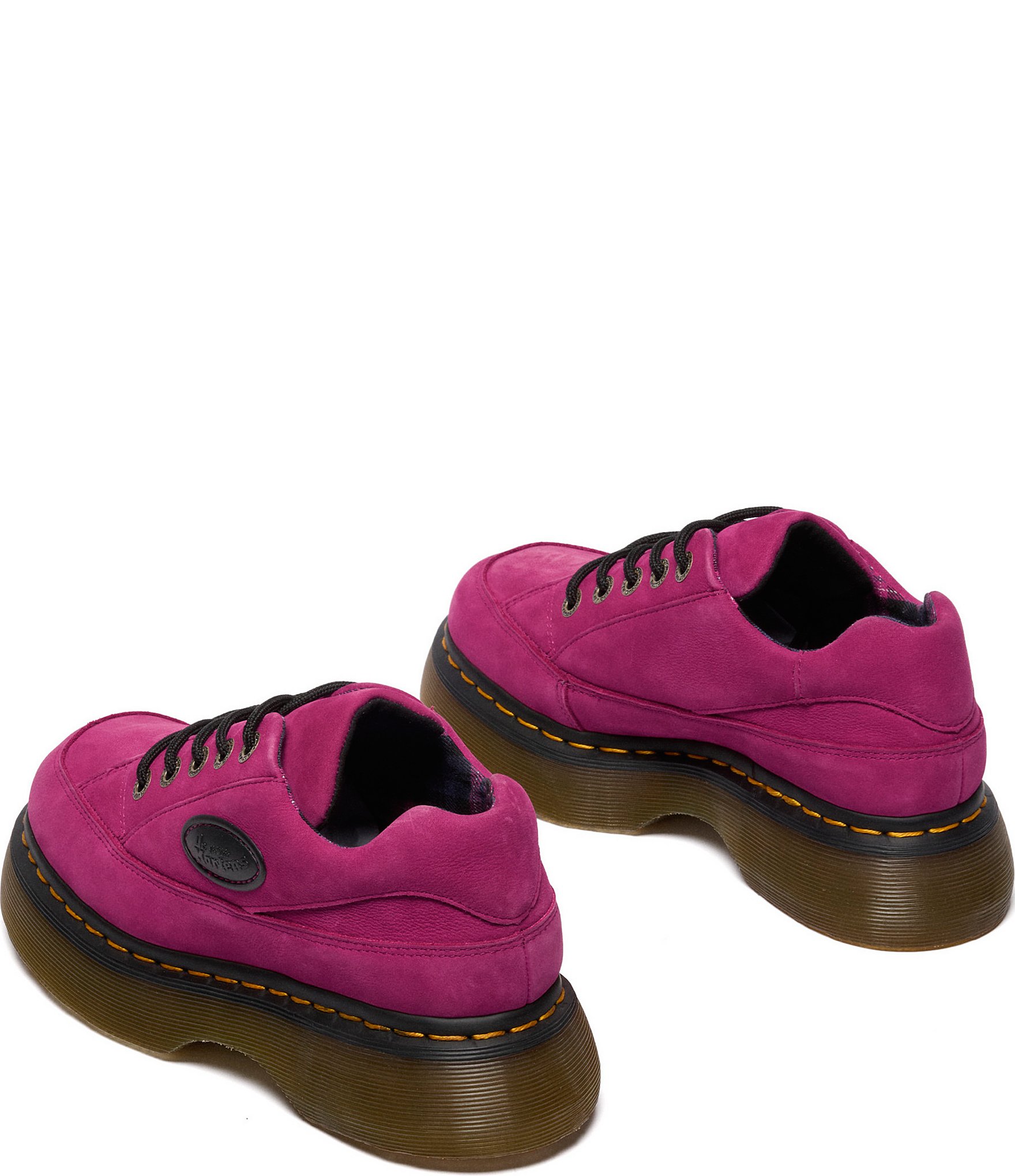 Dr. Martens Women's Buzz 5-Eye Milled Nubuck Platform Oxfords