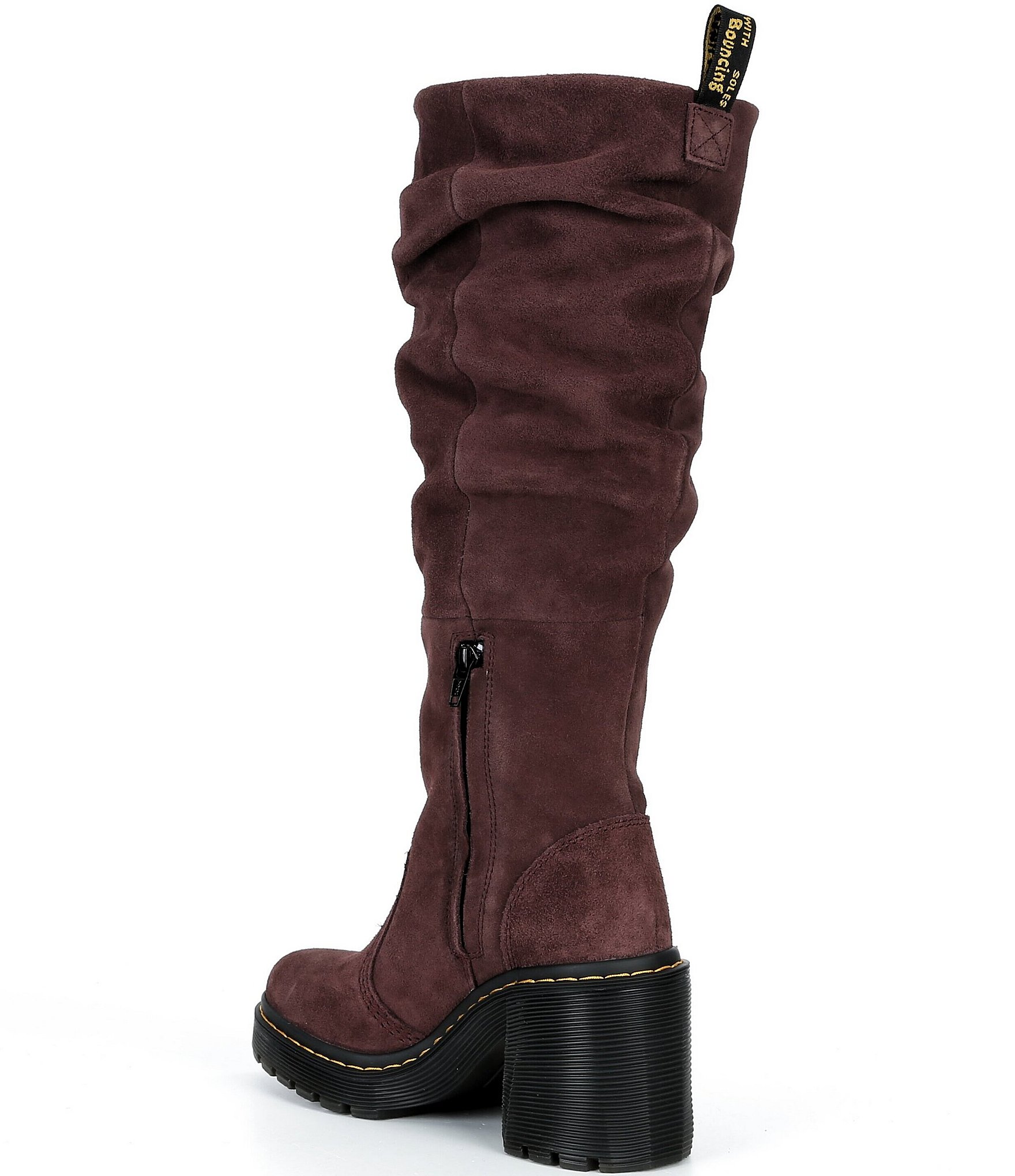 Dr. Martens Women's Kasey Suede Heeled Tall Boots