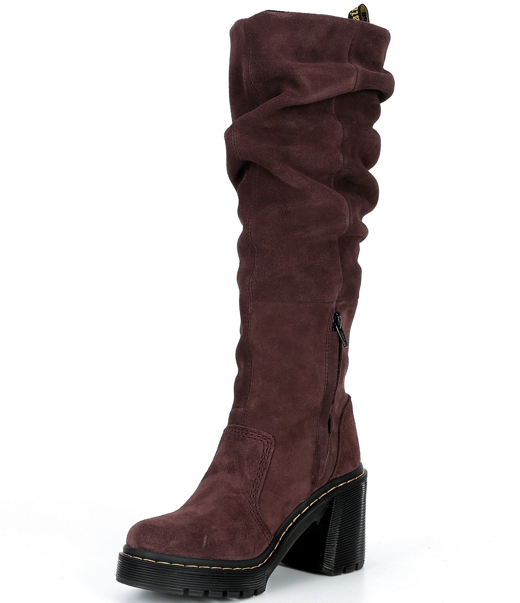 Dr. Martens Women's Kasey Suede Heeled Tall Boots