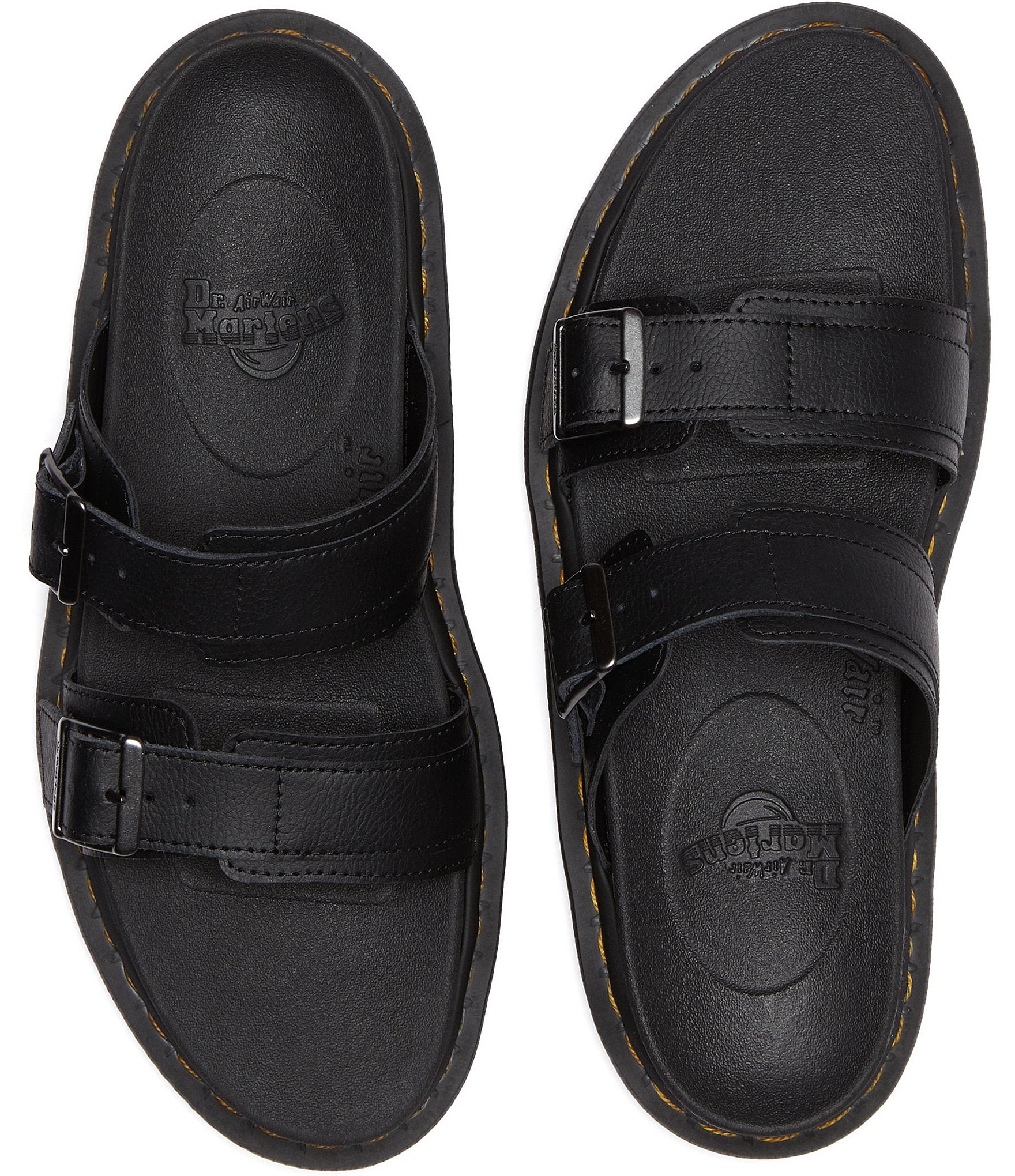 Dr. Martens Women's Myles Leather Double Strap Platform Sandals