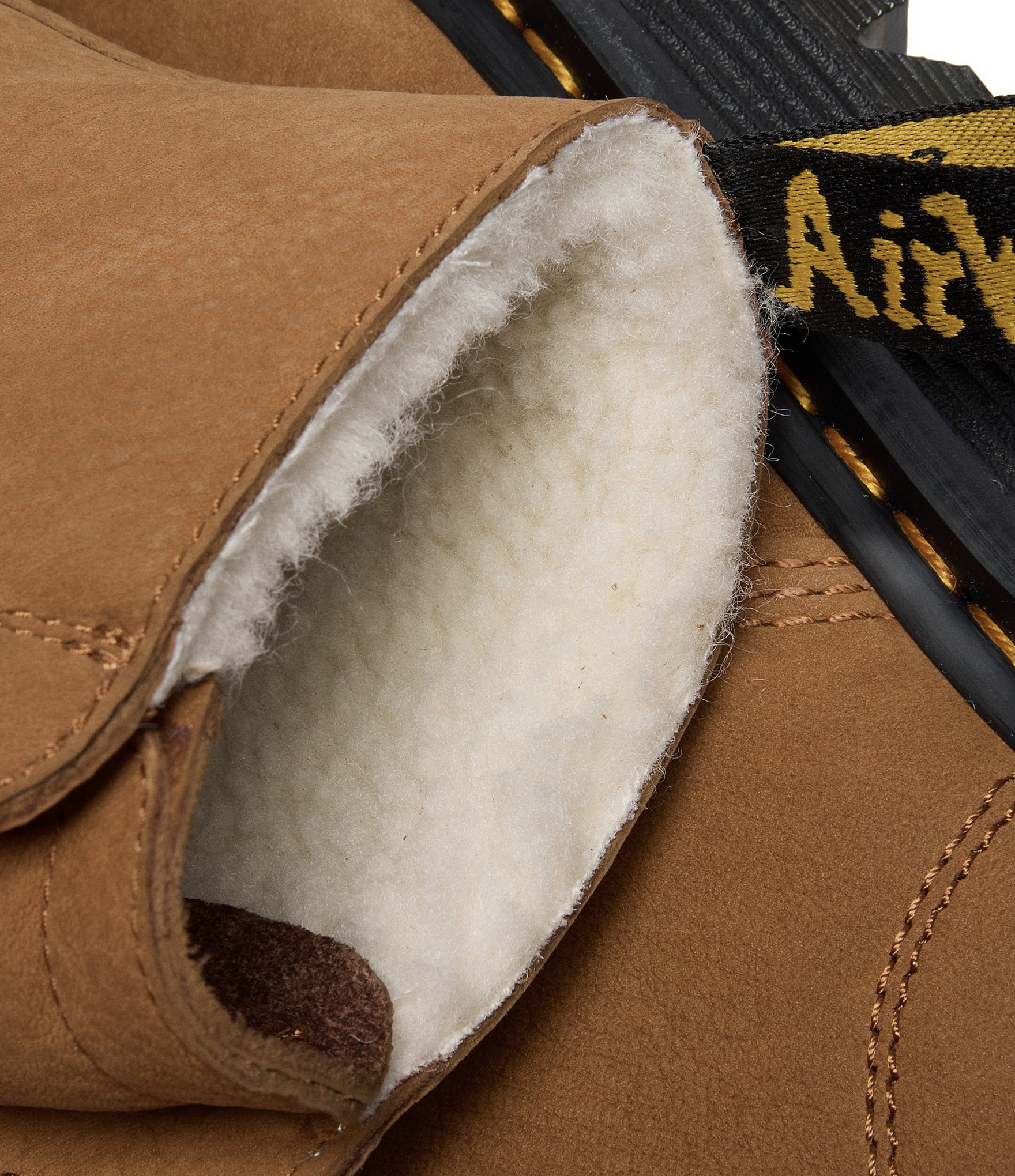 Dr. Martens Women's Zebzag Laceless Nubuck Warm Lined Platform Booties