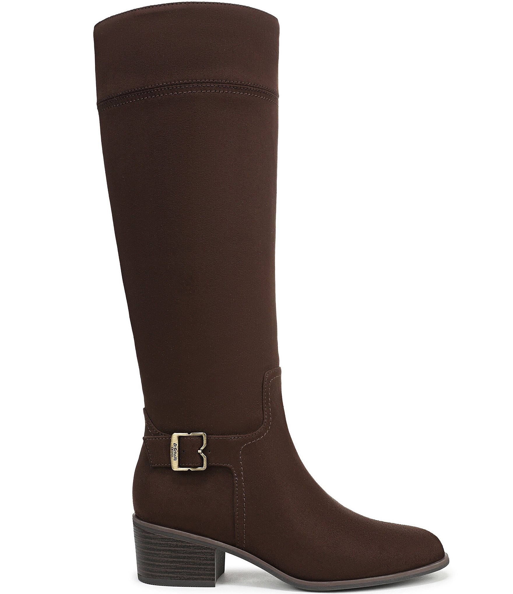 Dr. Scholl's Adeline Micro Suede Buckle Hardware Tall Boots