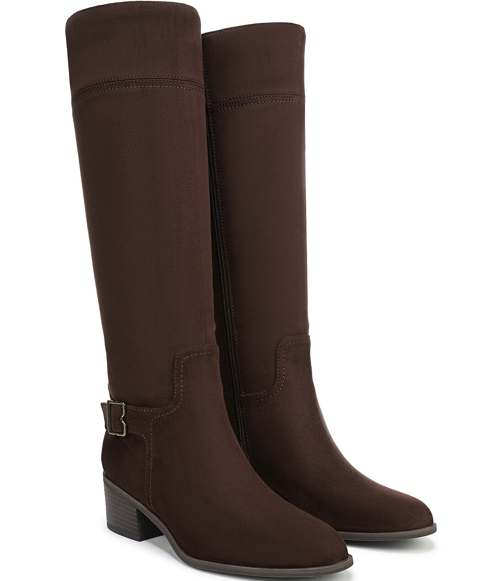 Dr. Scholl's Adeline Micro Suede Buckle Hardware Tall Boots