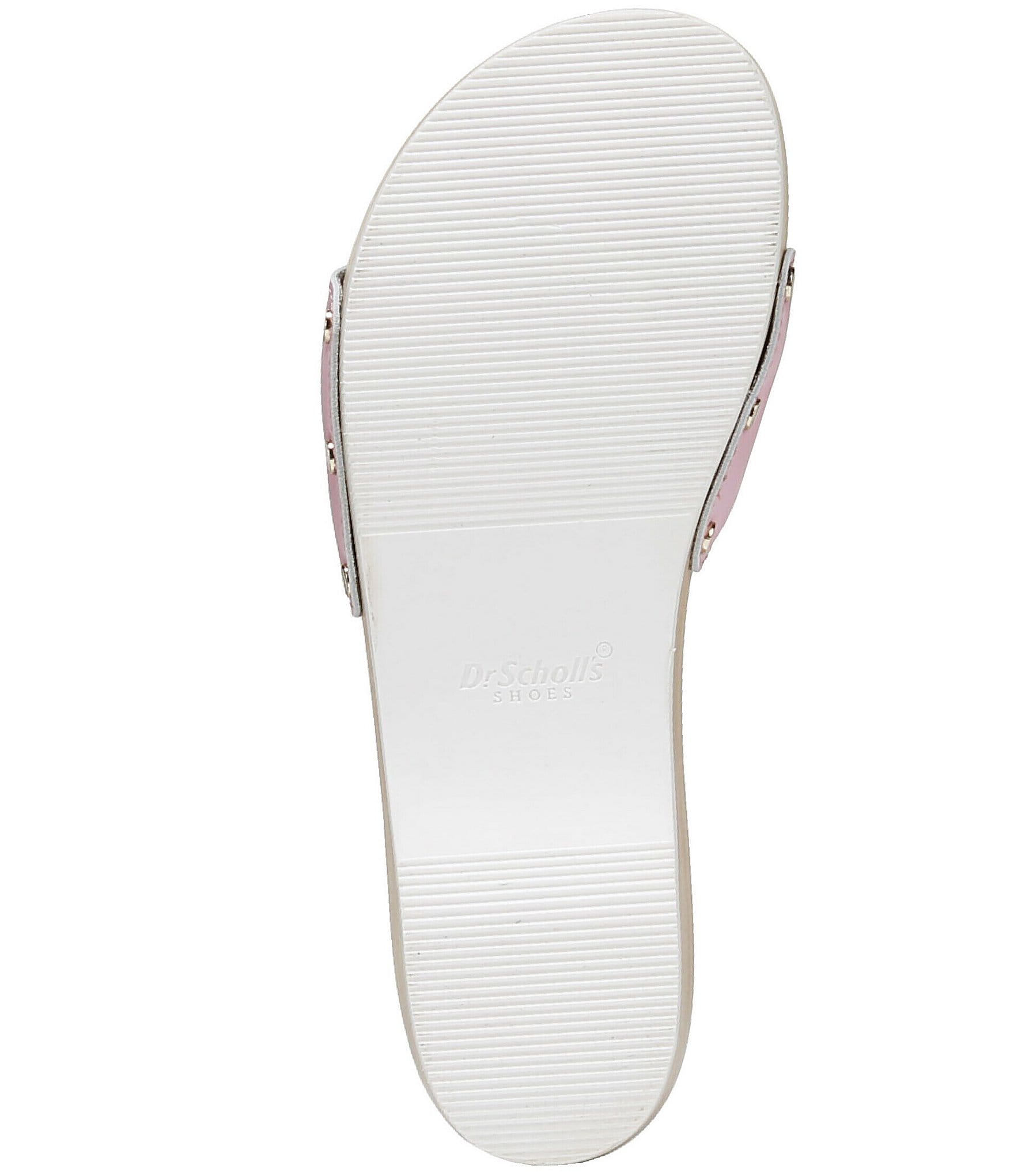 Dr. Scholl's Original Leather Buckle Hardware Platform Slide Sandals