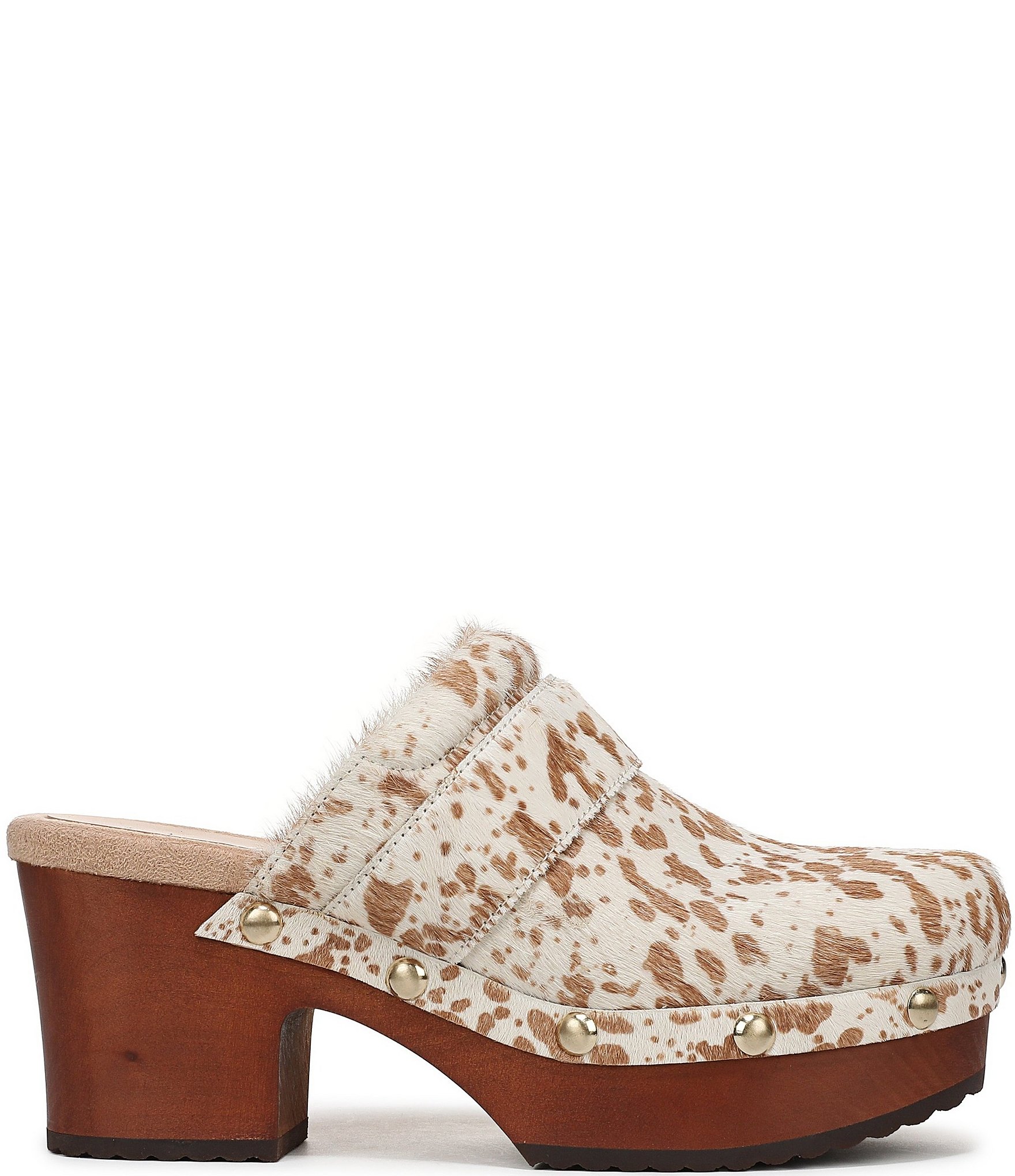 Dr. Scholl's Original Feels Calf Hair Studded Platform Clogs