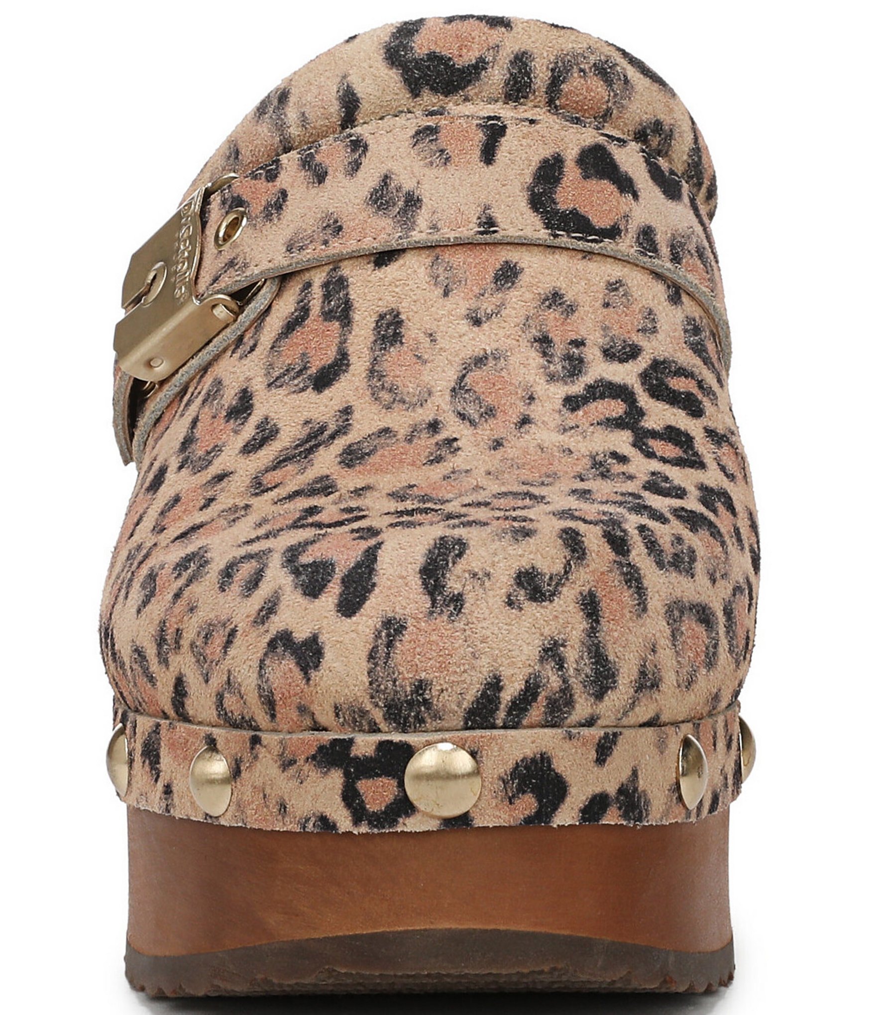 Dr. Scholl's Original Joy Suede Leopard Print Platform Clogs