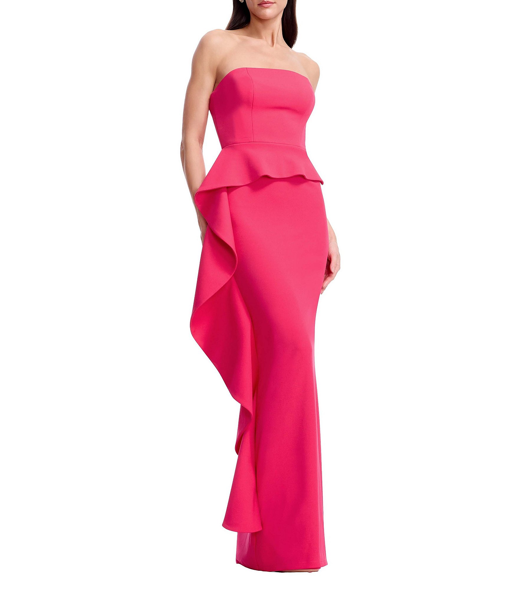 dillards hot pink prom dress the Population: Women's Formal Dresses & Evening Gowns YGroup_179943