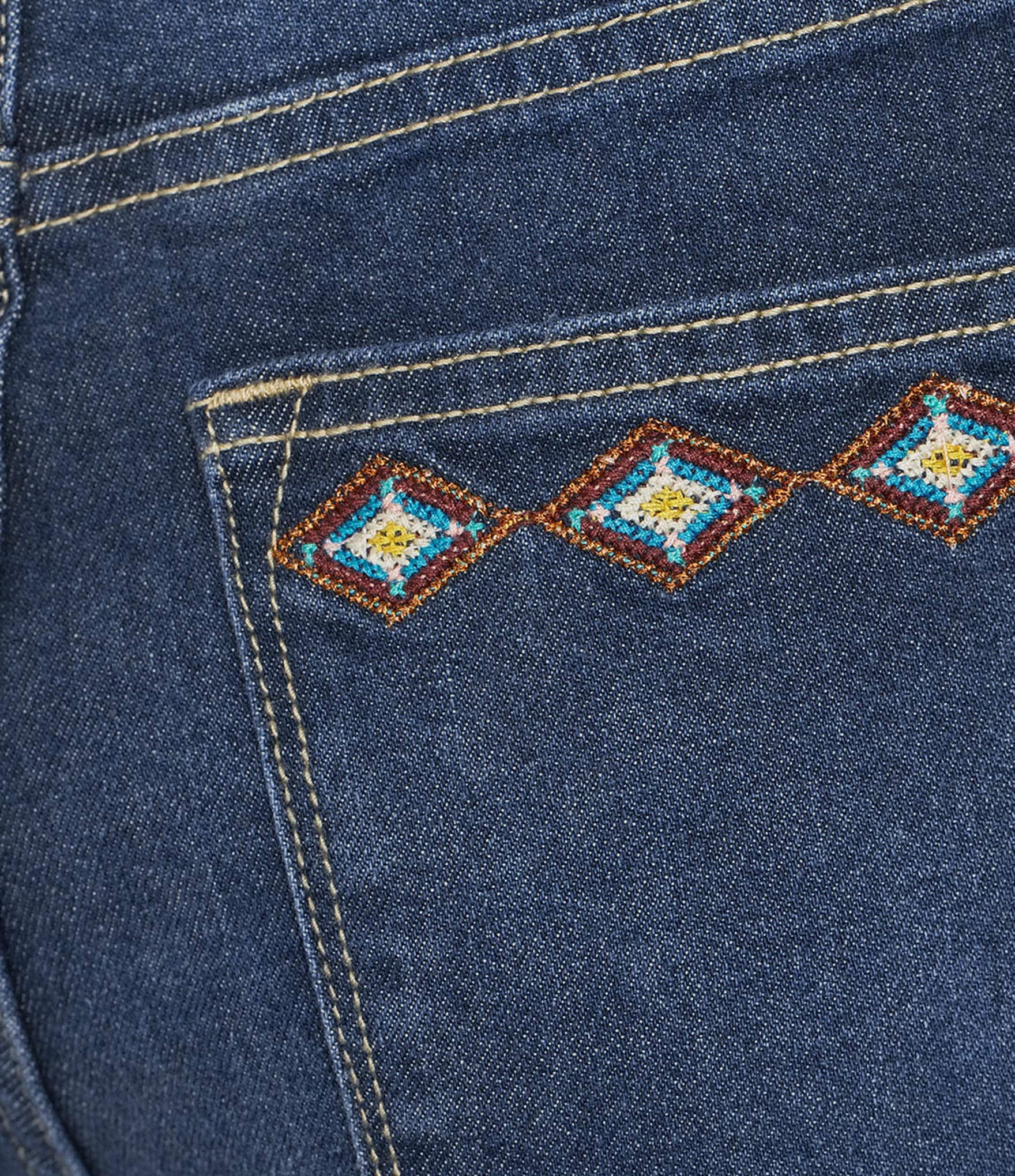 Driftwood Denim Printed Barrel Leg Ankle Jeans