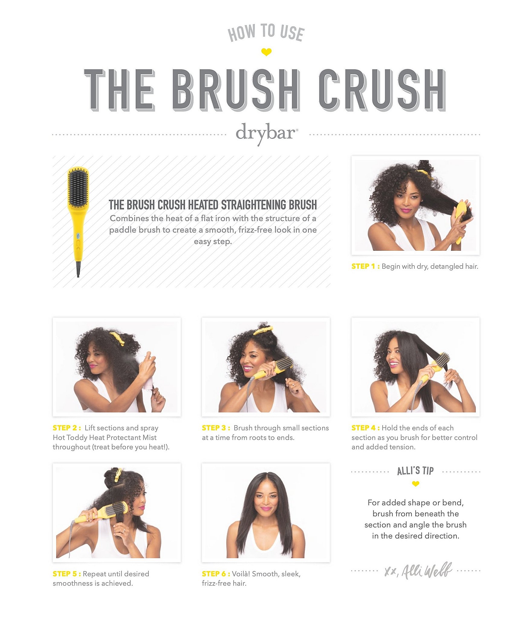 Drybar The Brush Crush Heated Straightening Brush