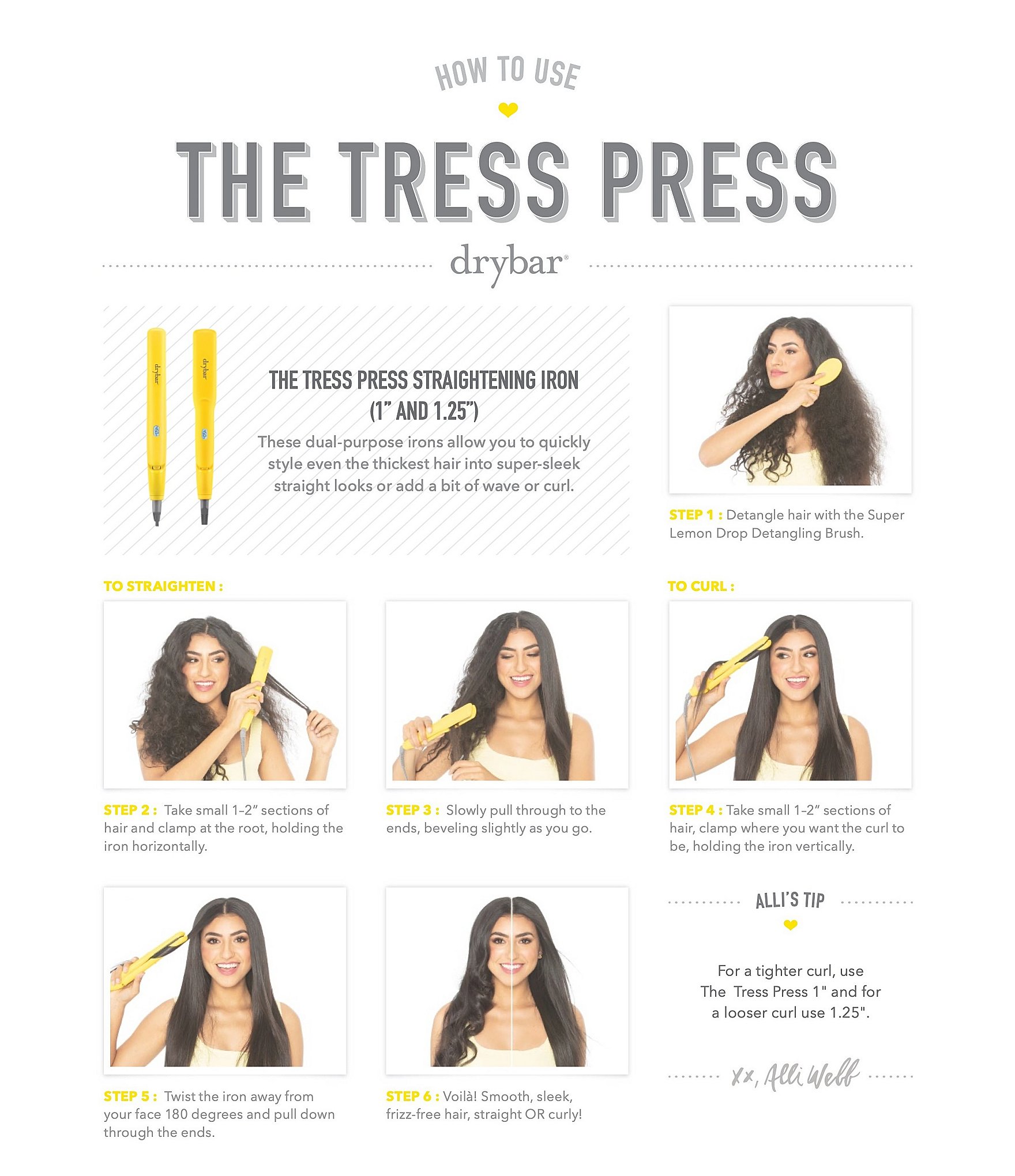 Drybar The Tress Press 1-Inch Straightening Iron