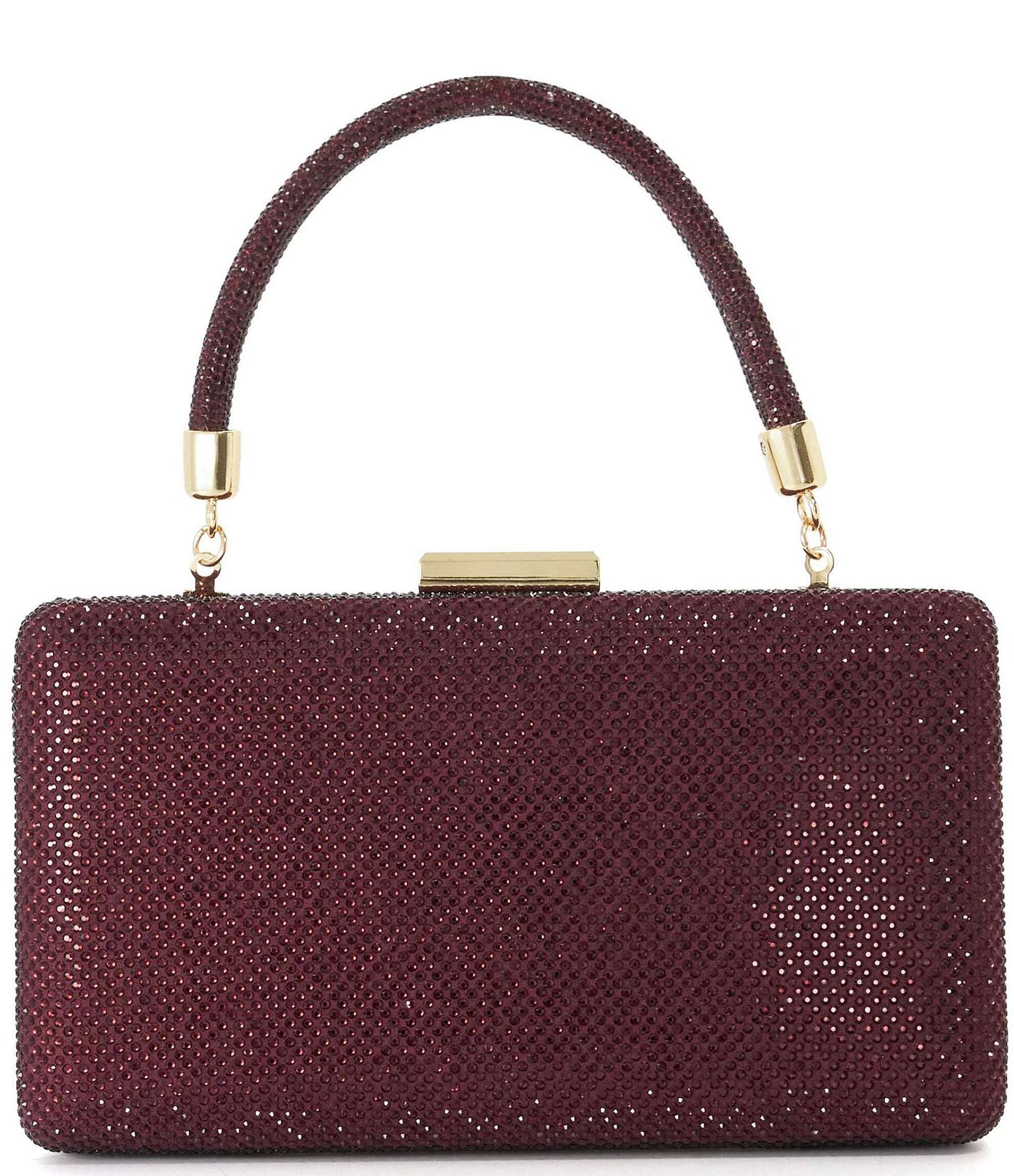 Dune London Beaut Rhinestone Embellished Top Handle Frame Clutch