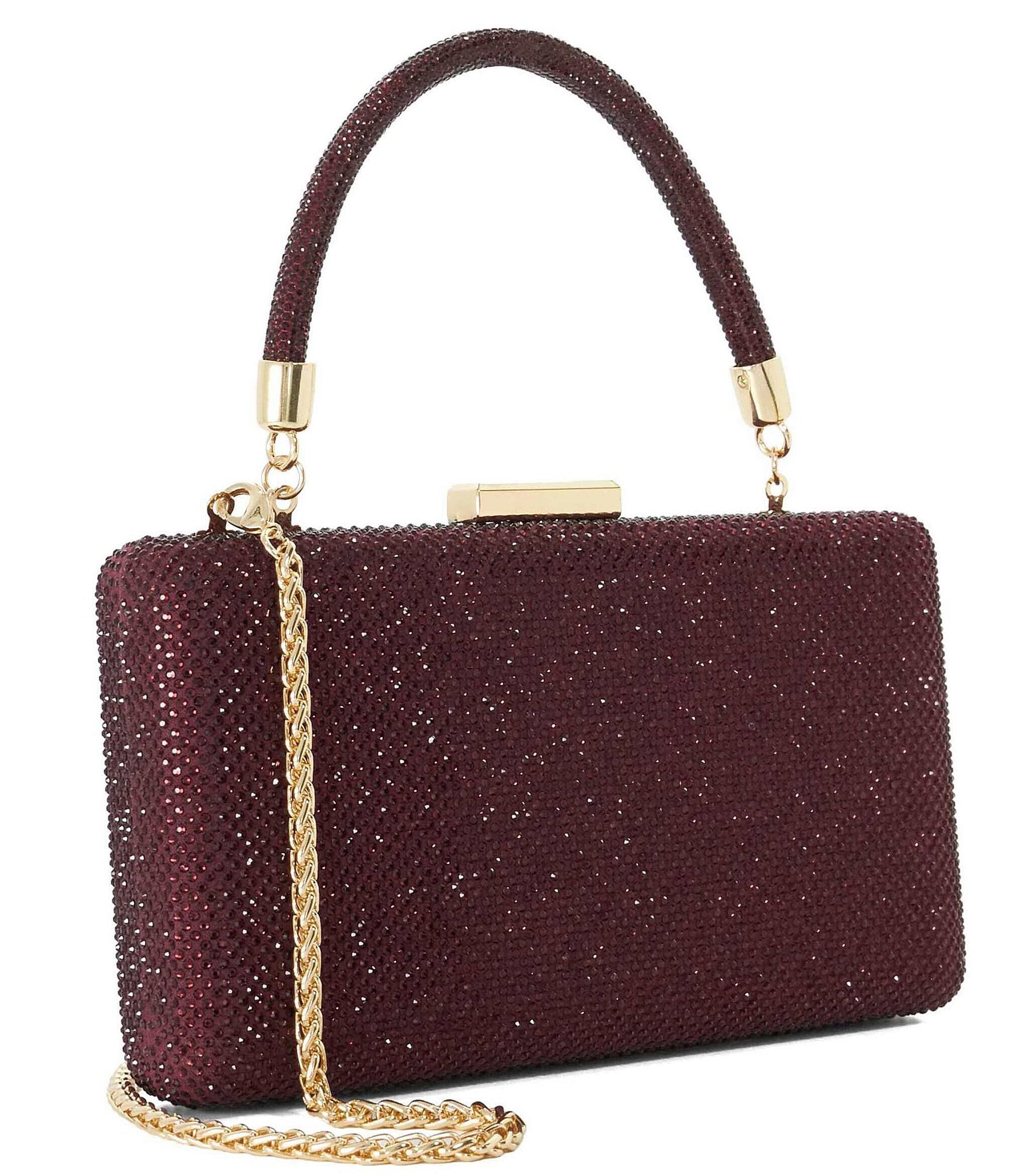Dune London Beaut Rhinestone Embellished Top Handle Frame Clutch
