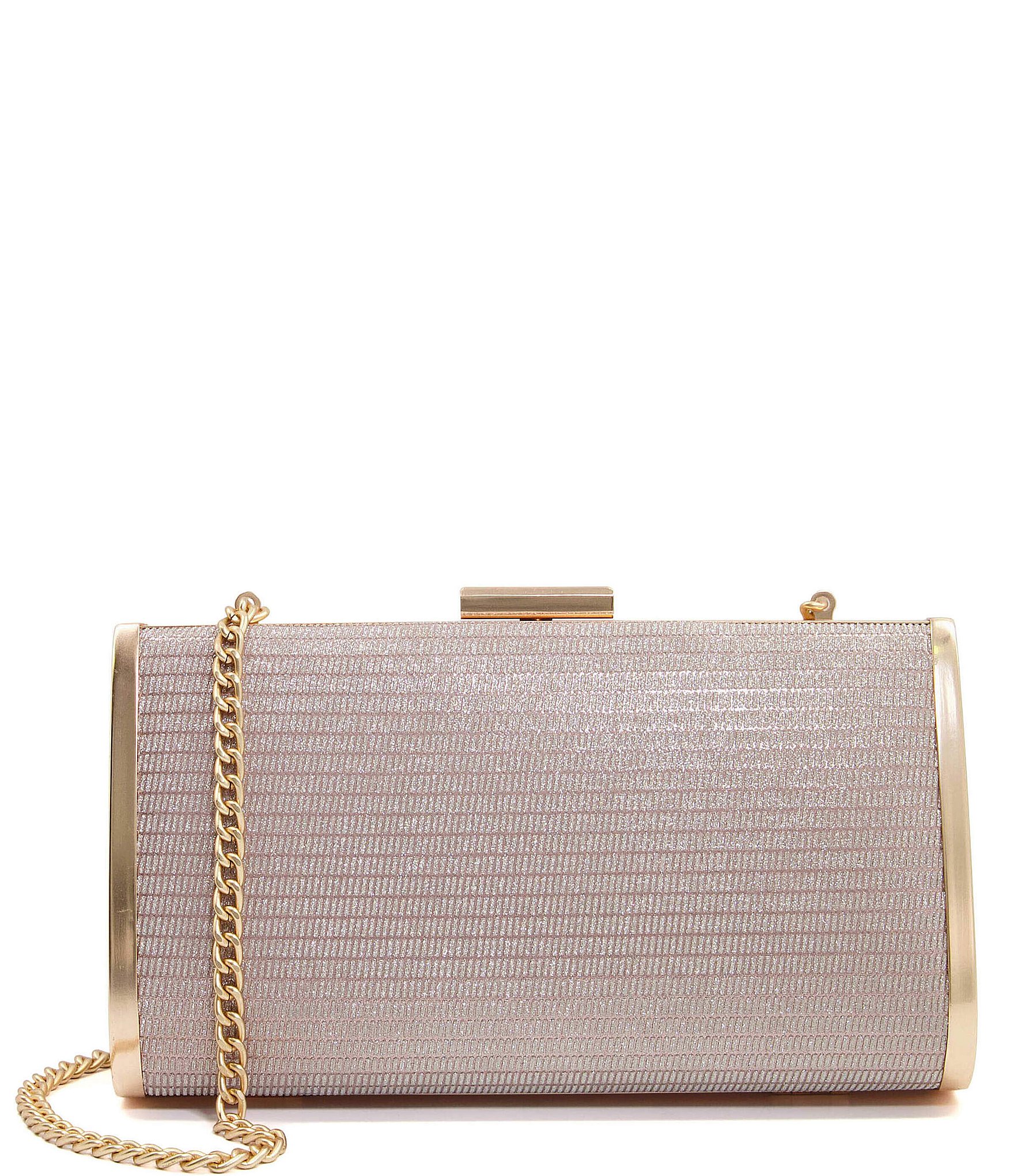 Dune London Blaike Metallic Box Clutch Bag